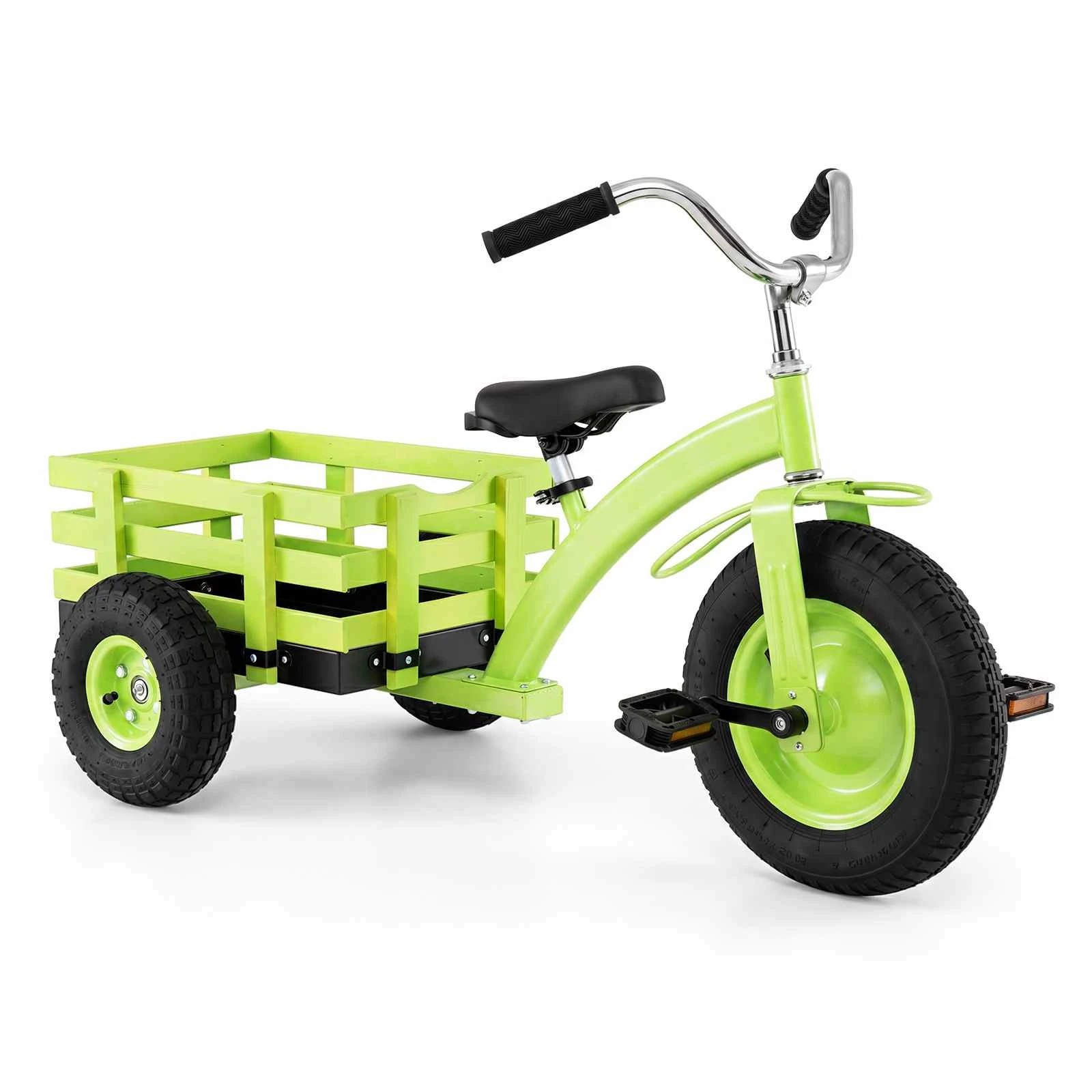 1 Costway Kid Tricycle Carbon Steel Toddler Bike Adjustable Ride on Toy w/Storage Basket - Green, 1 of 3