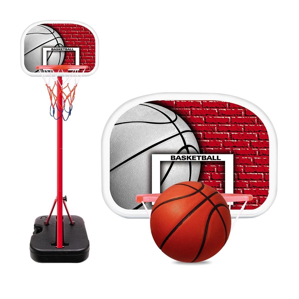 8 AUSWAY Kids Portable Basketball Hoop Stand System with Adjustable Height, 8 of 9