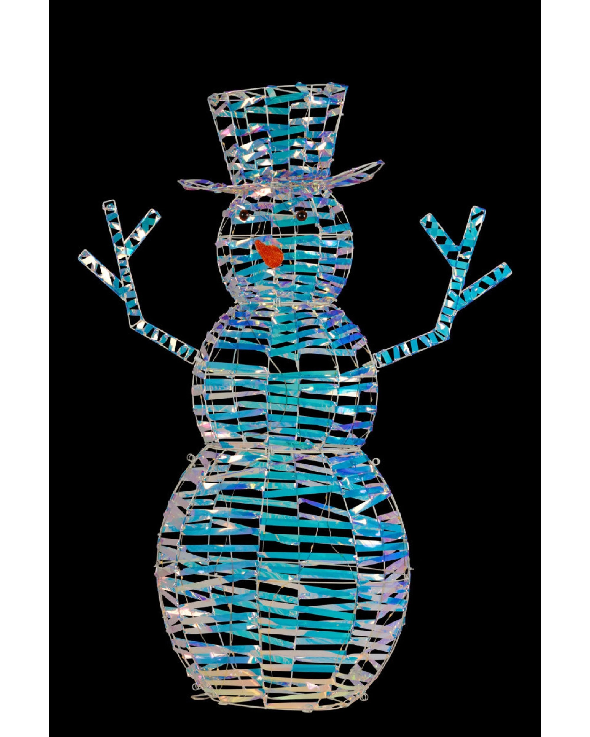 1 Christabelle 1.2m Christmas Snowman Indoor Outdoor Display Decoration LED Lights Front Yard Lawn Statue Ornament, 1 of 3