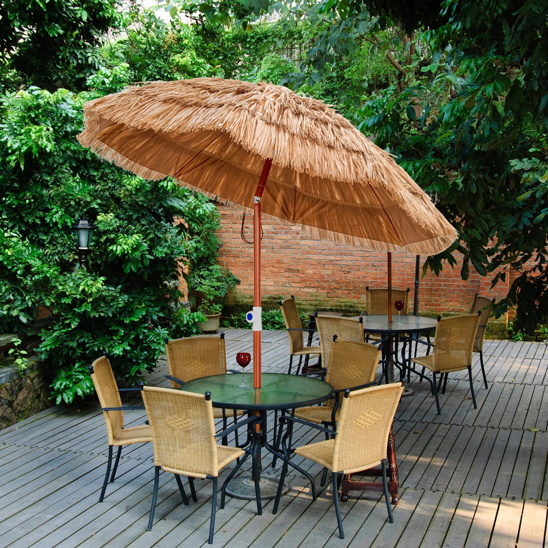 5 Costway 1.75M Hawaiian Beach Umbrella Tilting Sun Shade, 5 of 5