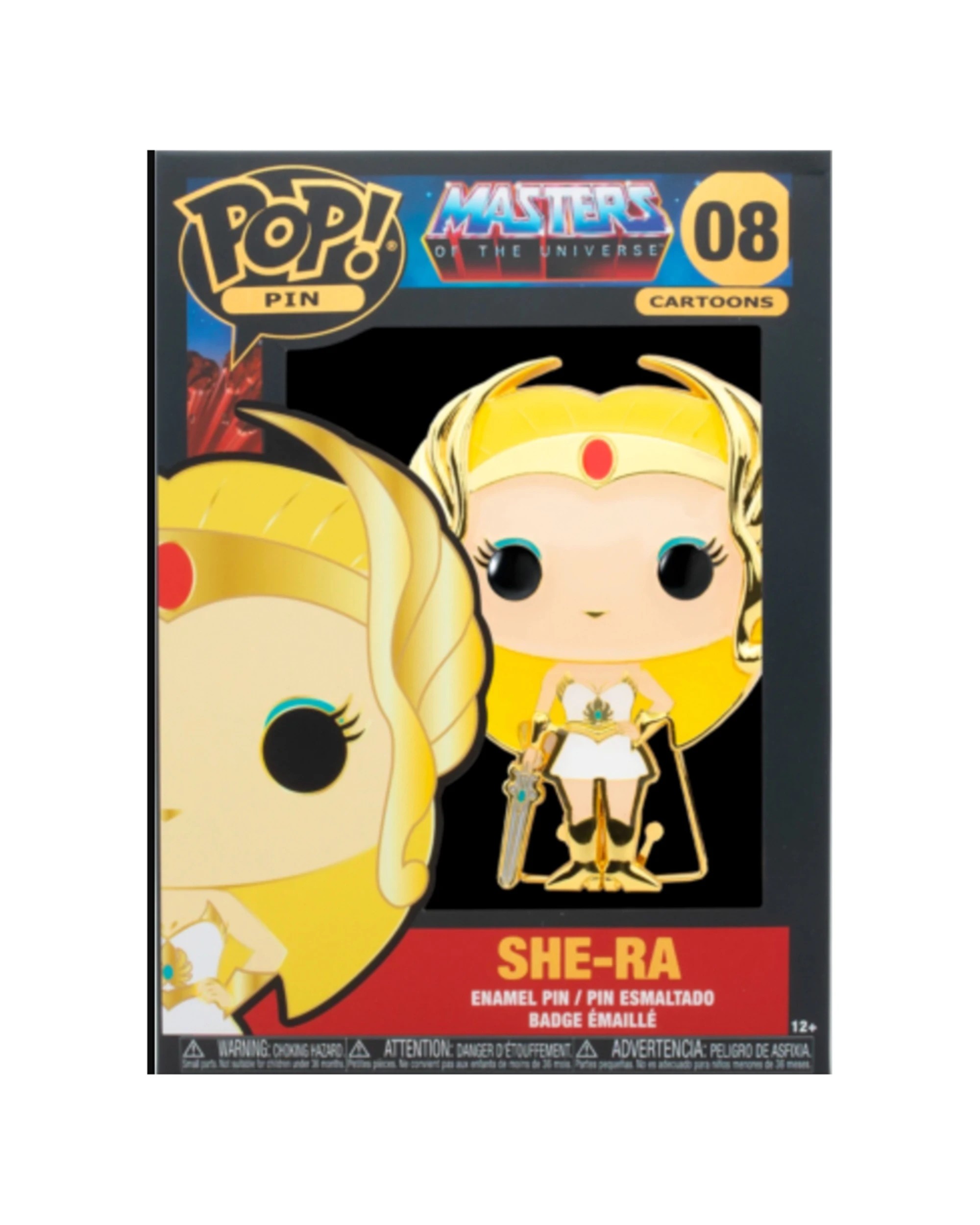 2 Pop Masters Of The Universe She-Ra 10cm Enamel Collectible Pin Display Box - Multi, 2 of 3