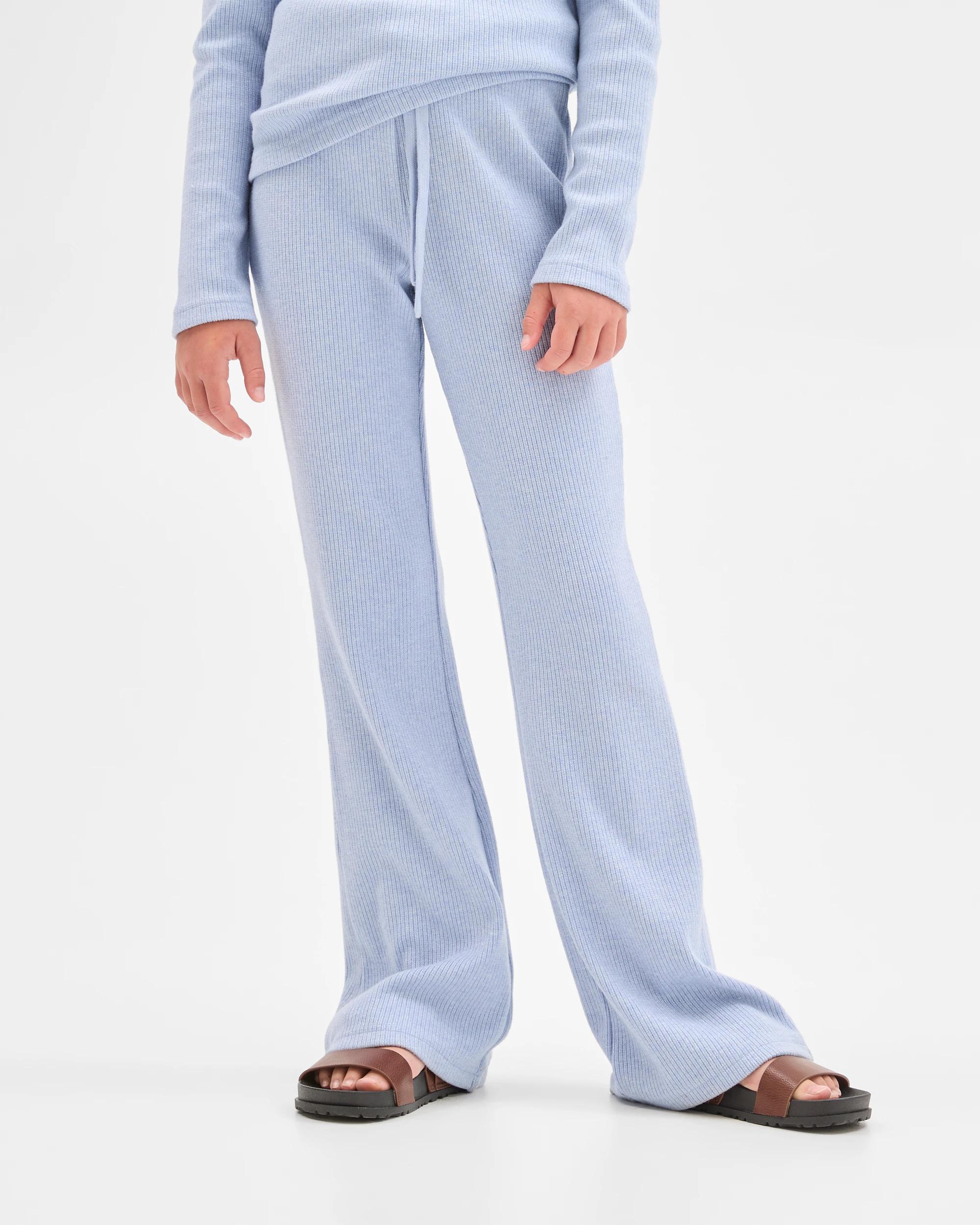 1 Target Kids Lurex Rib Knit Flare Pants BLUE, 1 of 7