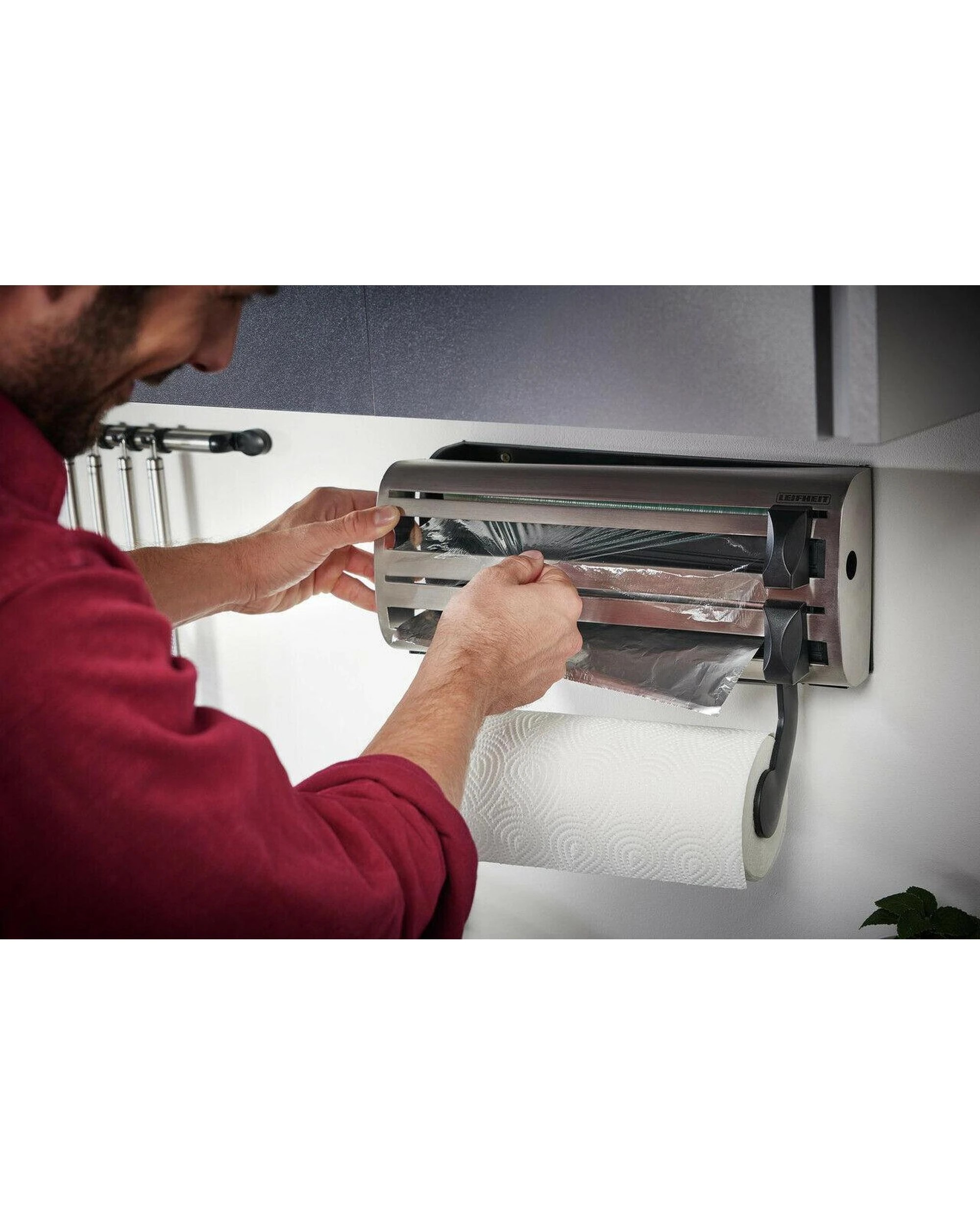 3 Leifheit Parat Royal Wall Mounted Kitchen Roll Holder  Stainless Steel L25660, 3 of 6