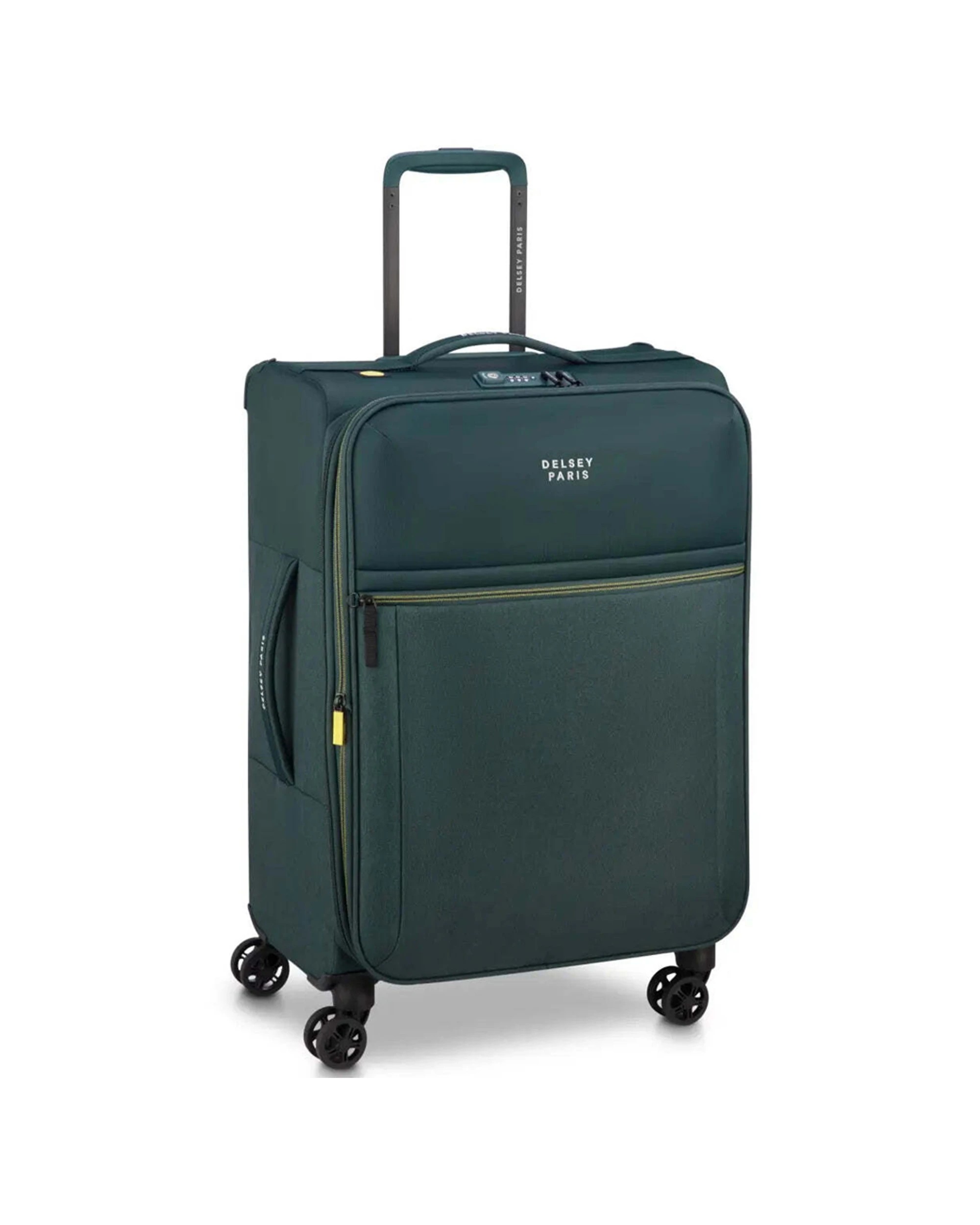 3 Delsey Brochant 3 67 cm 4-Wheel Expandable Suitcase TSA Lock Zip Pine - Blue, 3 of 8
