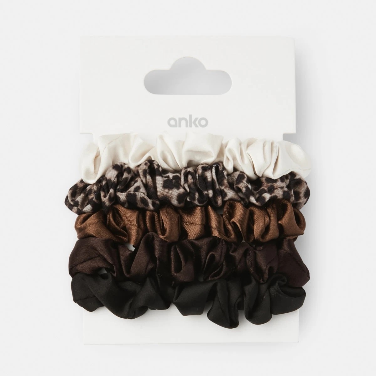 5 5 Pack Satin Mini Scrunchies, 5 of 5