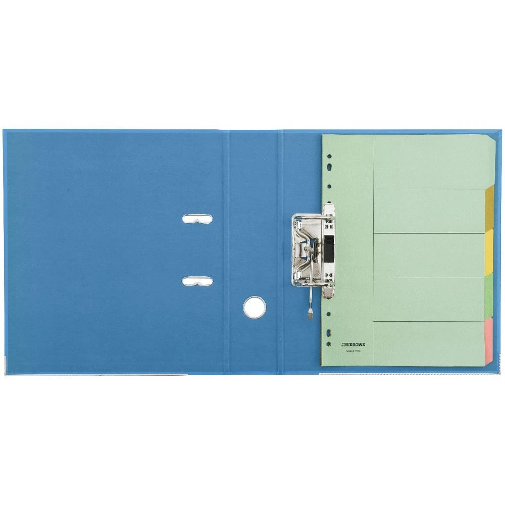 5 J.Burrows A4 Lever Arch 2-Ring Binder Gloss Blue, 5 of 6