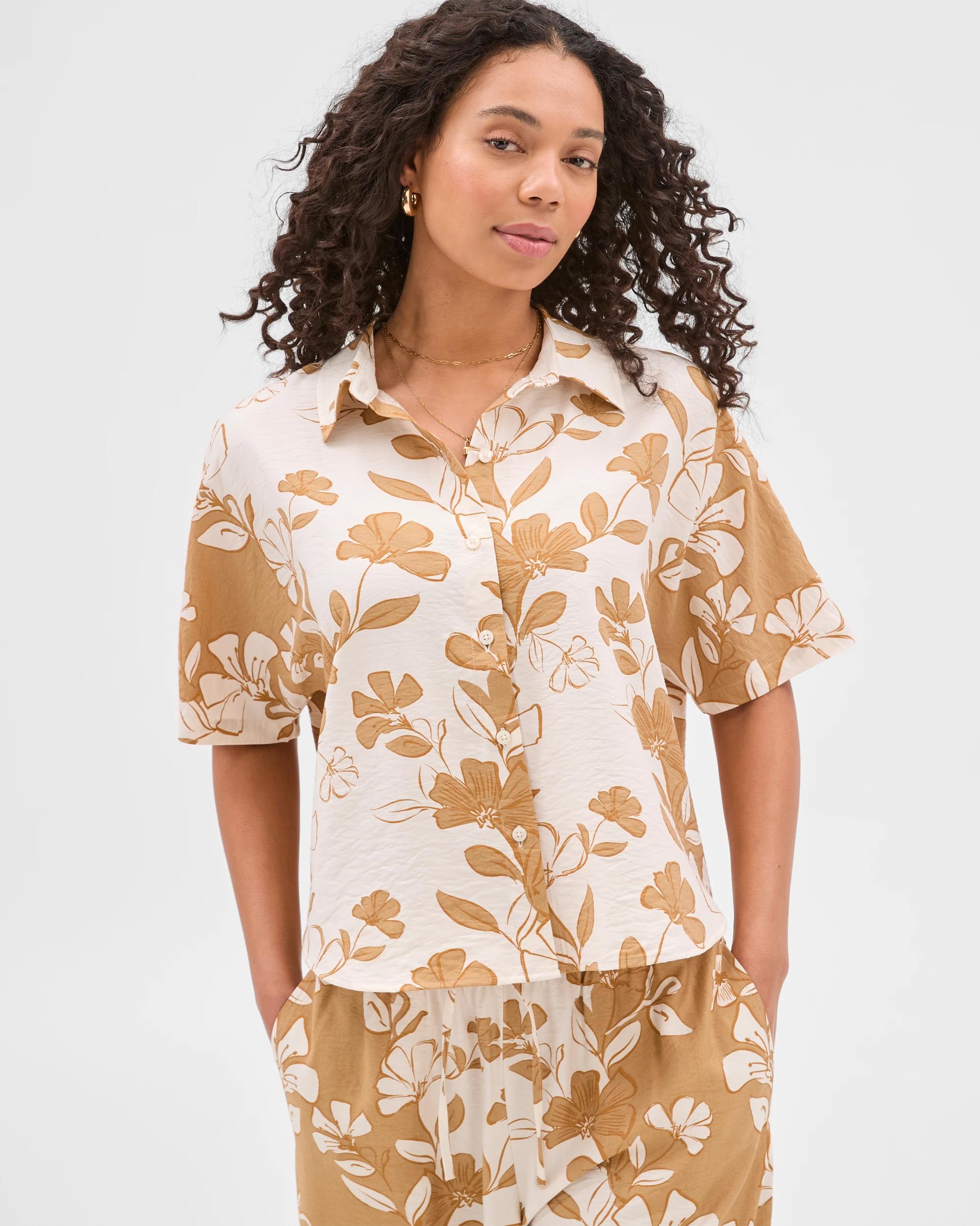 1 Target Printed Co-ordinated Shirt FLORAL PRINT, 1 of 6