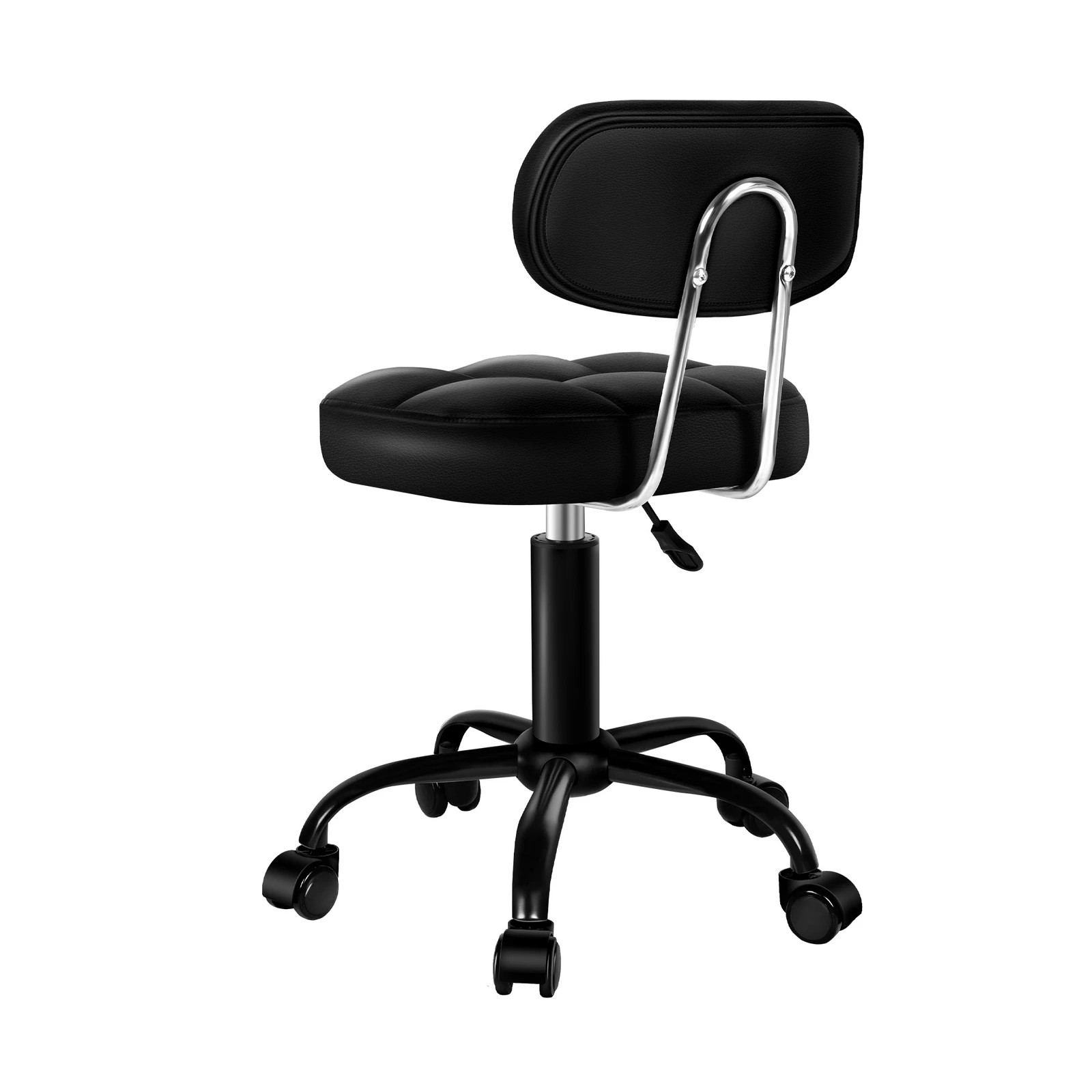 9 Alfordson 2x Salon Stool Backrest Swivel Barber Hair Dress Chair Tufan - All Black, 9 of 10