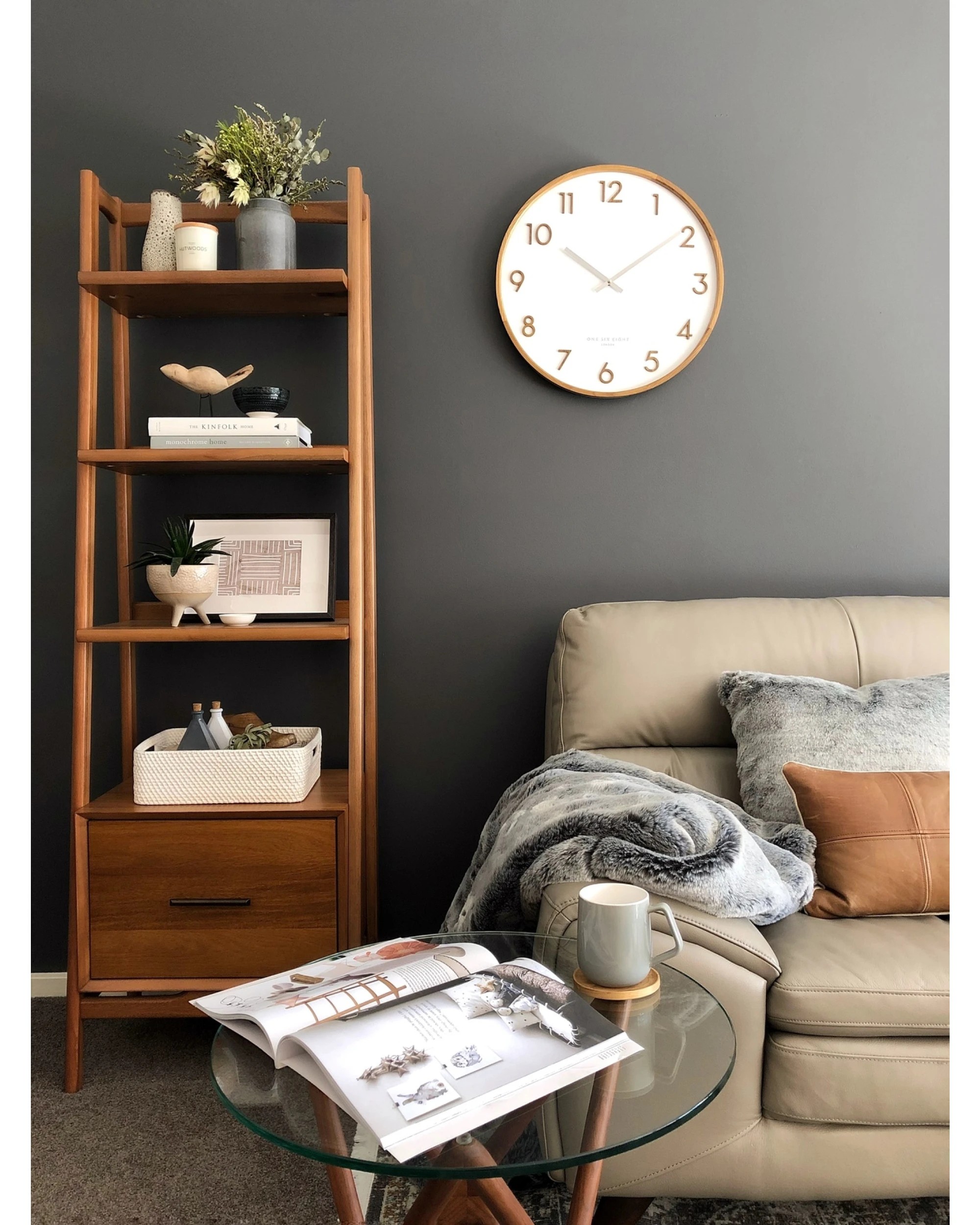 4 One Six Eight London Scarlett Silent Wall Clock - 35cm - White, 4 of 7