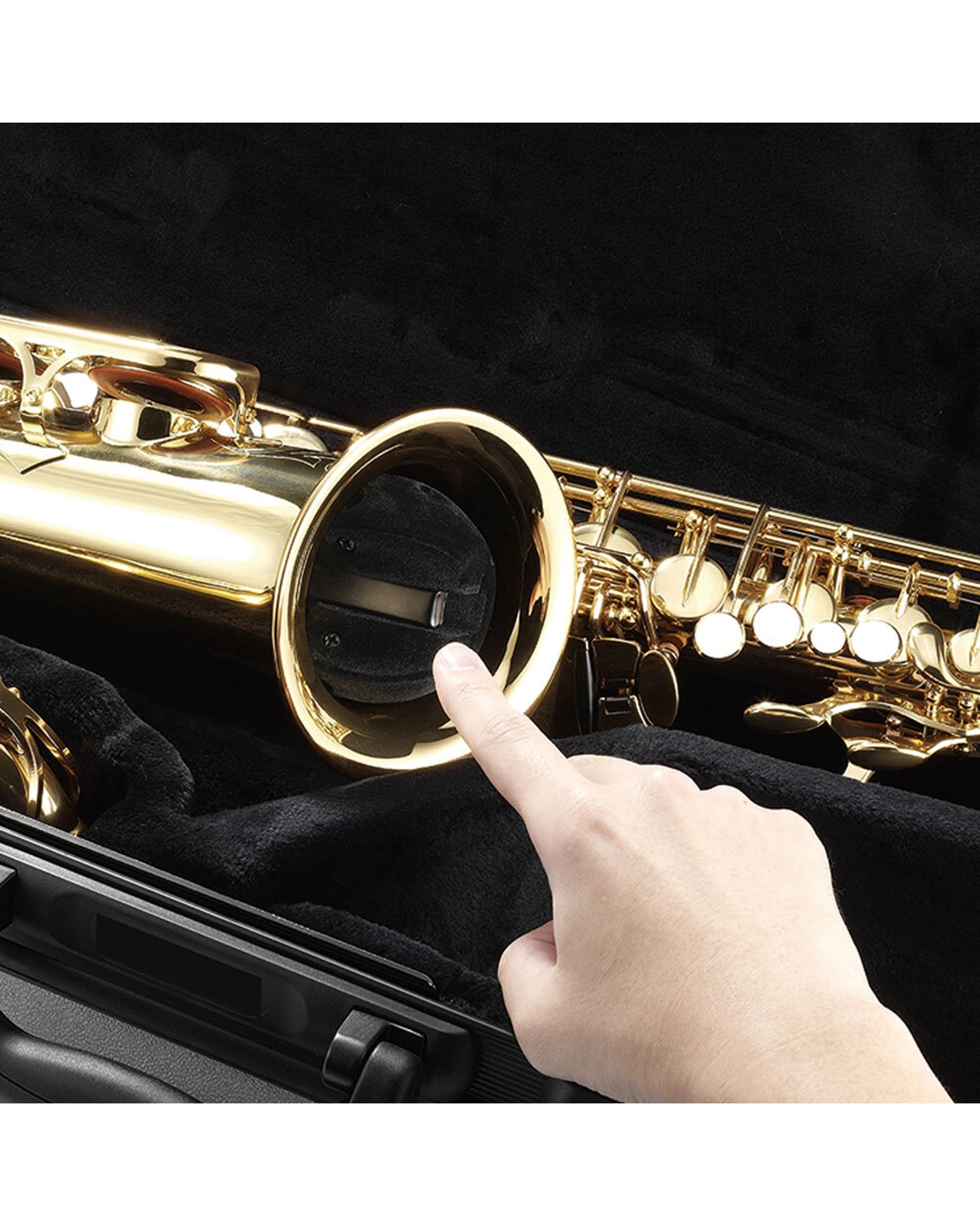 4 Hercules TravLite Stand Holder Storage Rack For Alto Saxophone With Velvet Bag - Black, 4 of 4