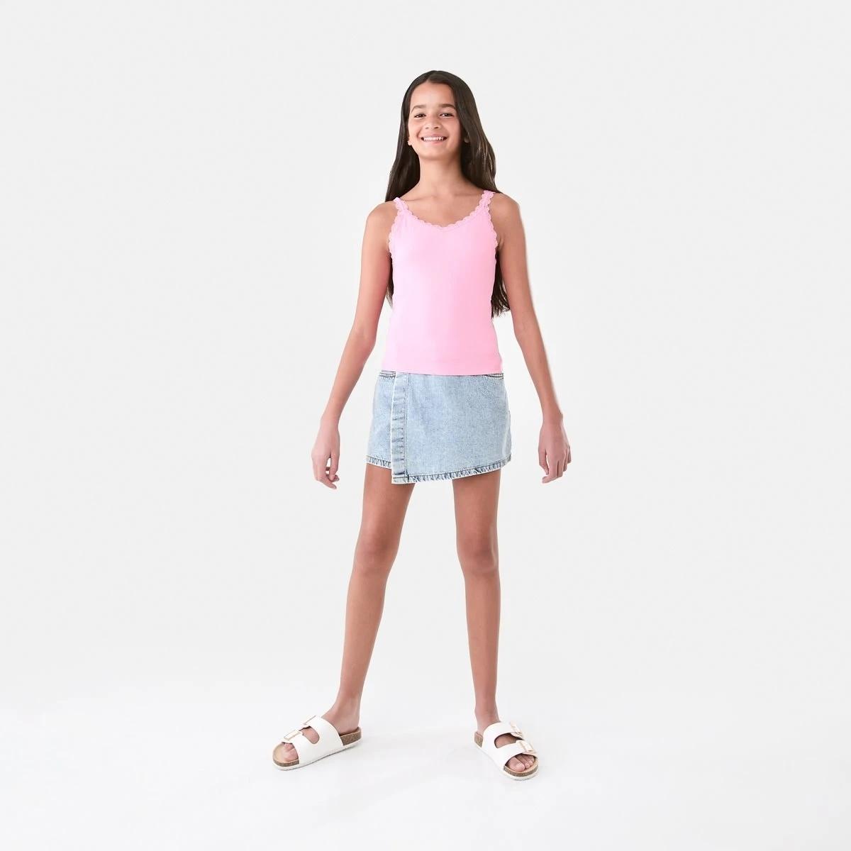 5 Lace Trim Singlet Pris Pink, 5 of 8