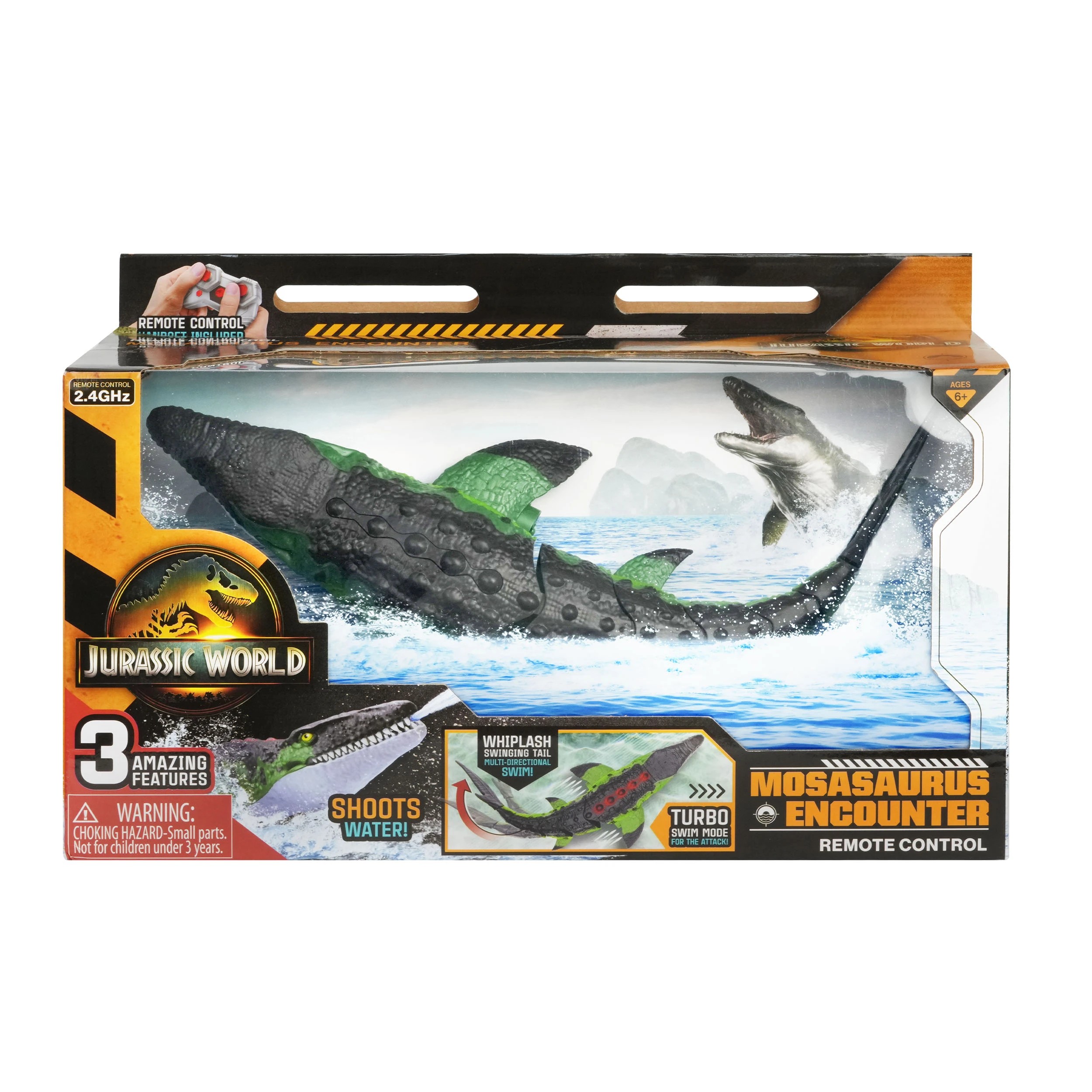 1 Jurassic World Remote Control Mosasaurus Encounter Water Dino, 1 of 6
