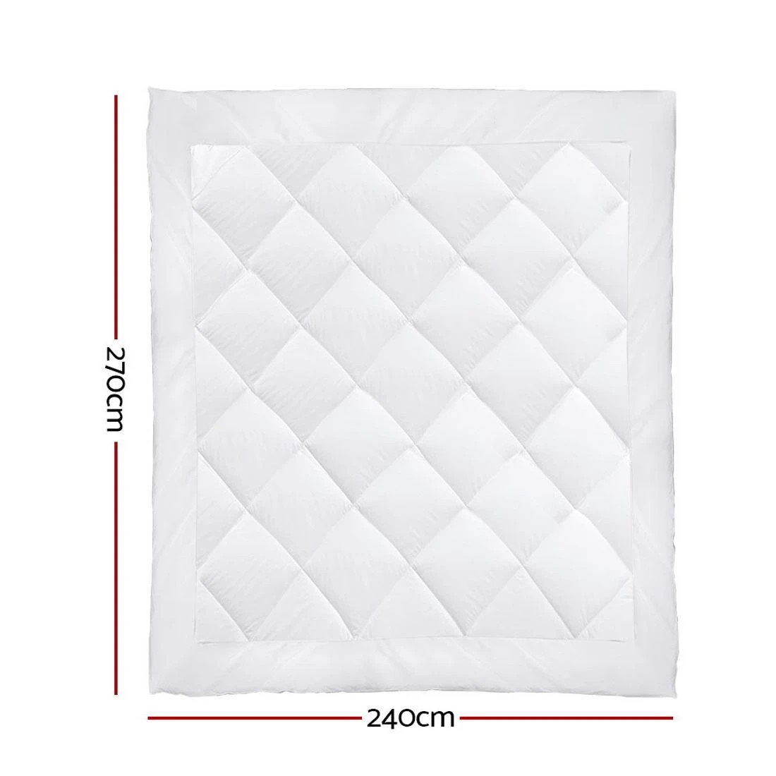 8 Giselle Bedding 800GSM Microfibre Bamboo Quilt Super King
 - Super King Bed
 - white, 8 of 8
