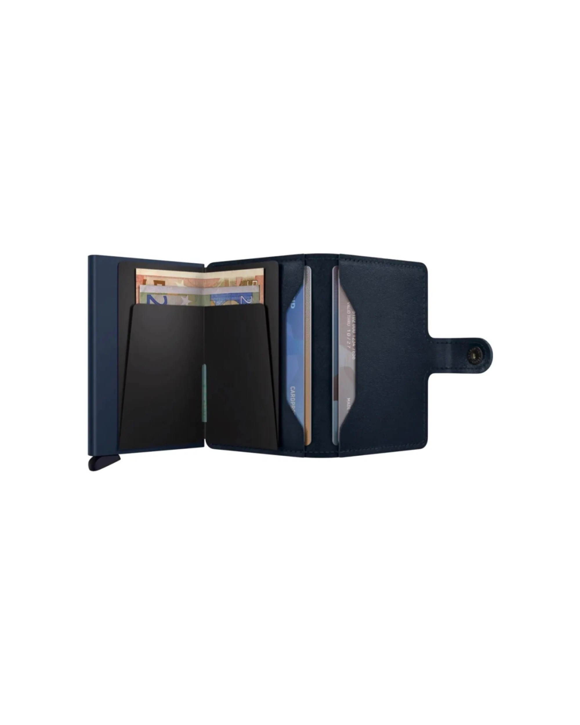 4 Secrid Miniwallet Compact RFID Mens Travel Wallet European Leather Wallet - Blue, 4 of 5