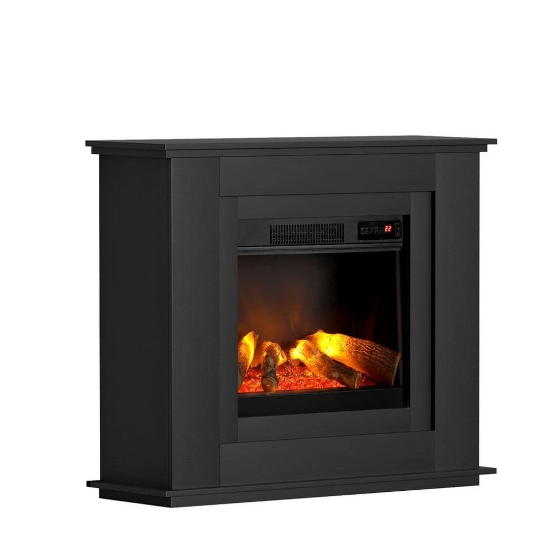 4 Devanti Electric Fireplace Fire Heater 2000W - Black, 4 of 7
