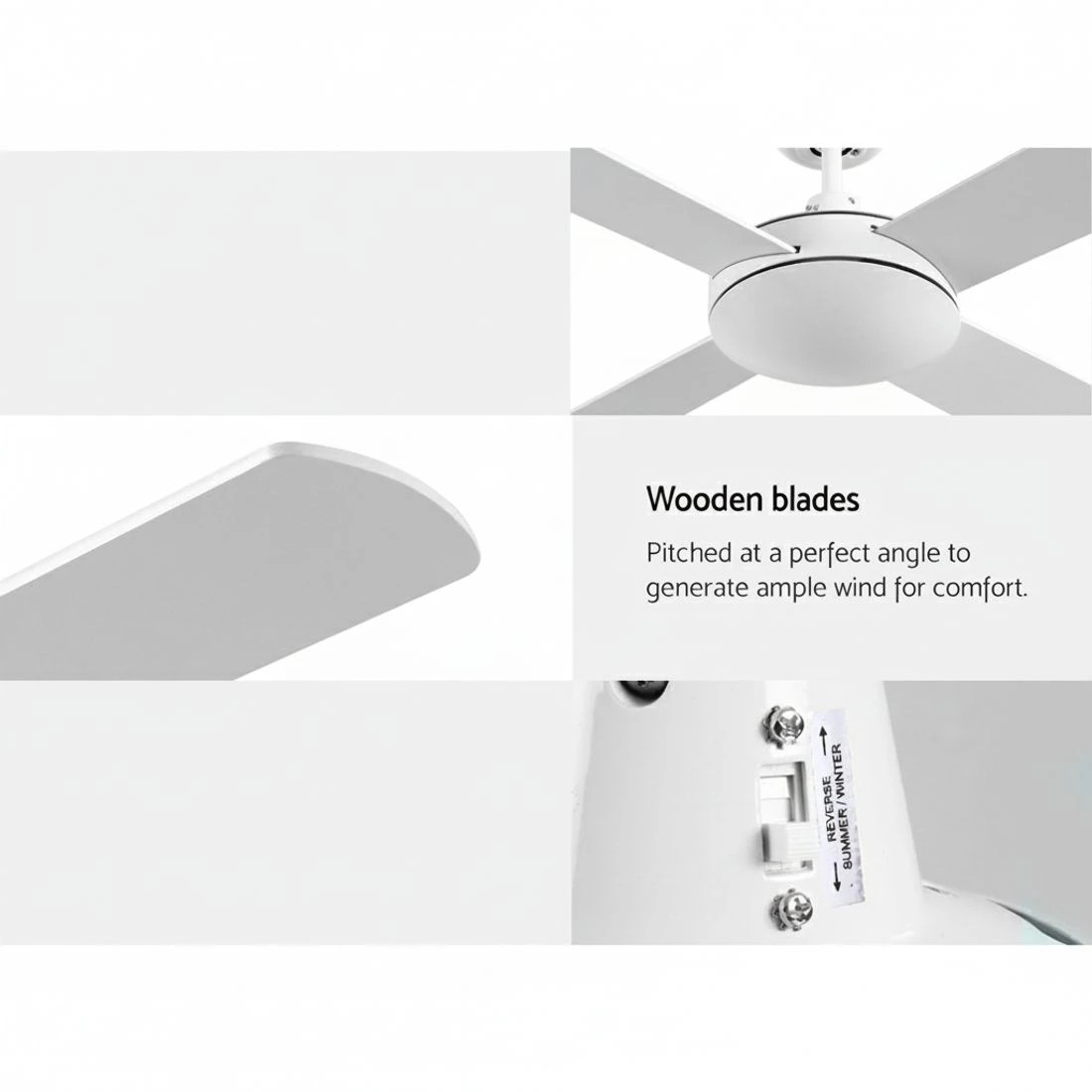 5 Devanti 52'' Ceiling Fan DC Motor 4 Blades w/Remote - Multi, 5 of 6