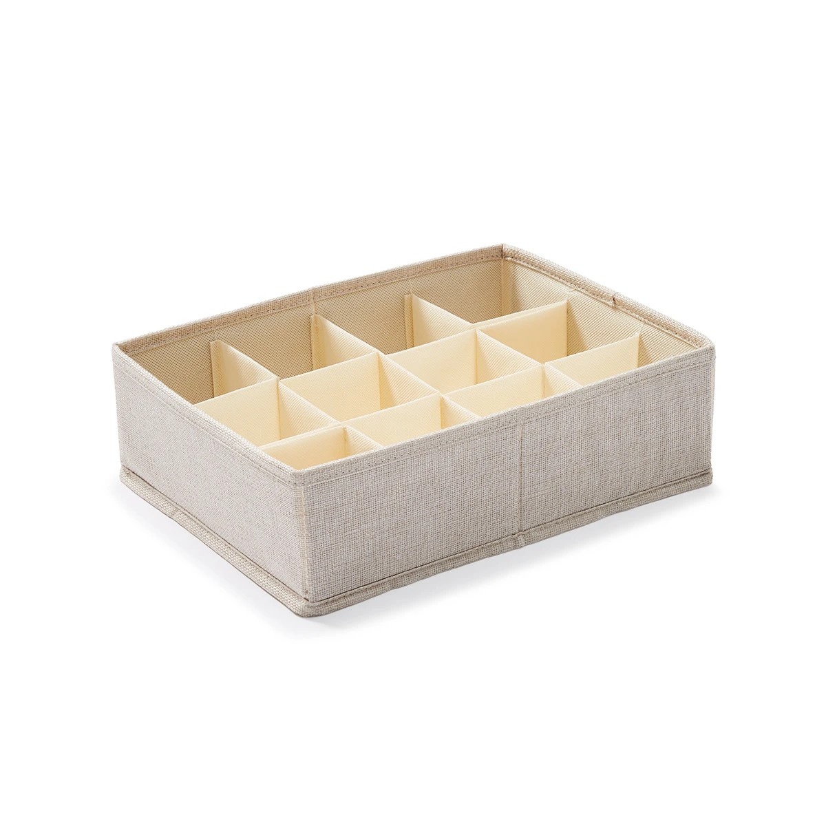 3 12 Grids Linen Look Adjustable Drawer Organiser, 3 of 8