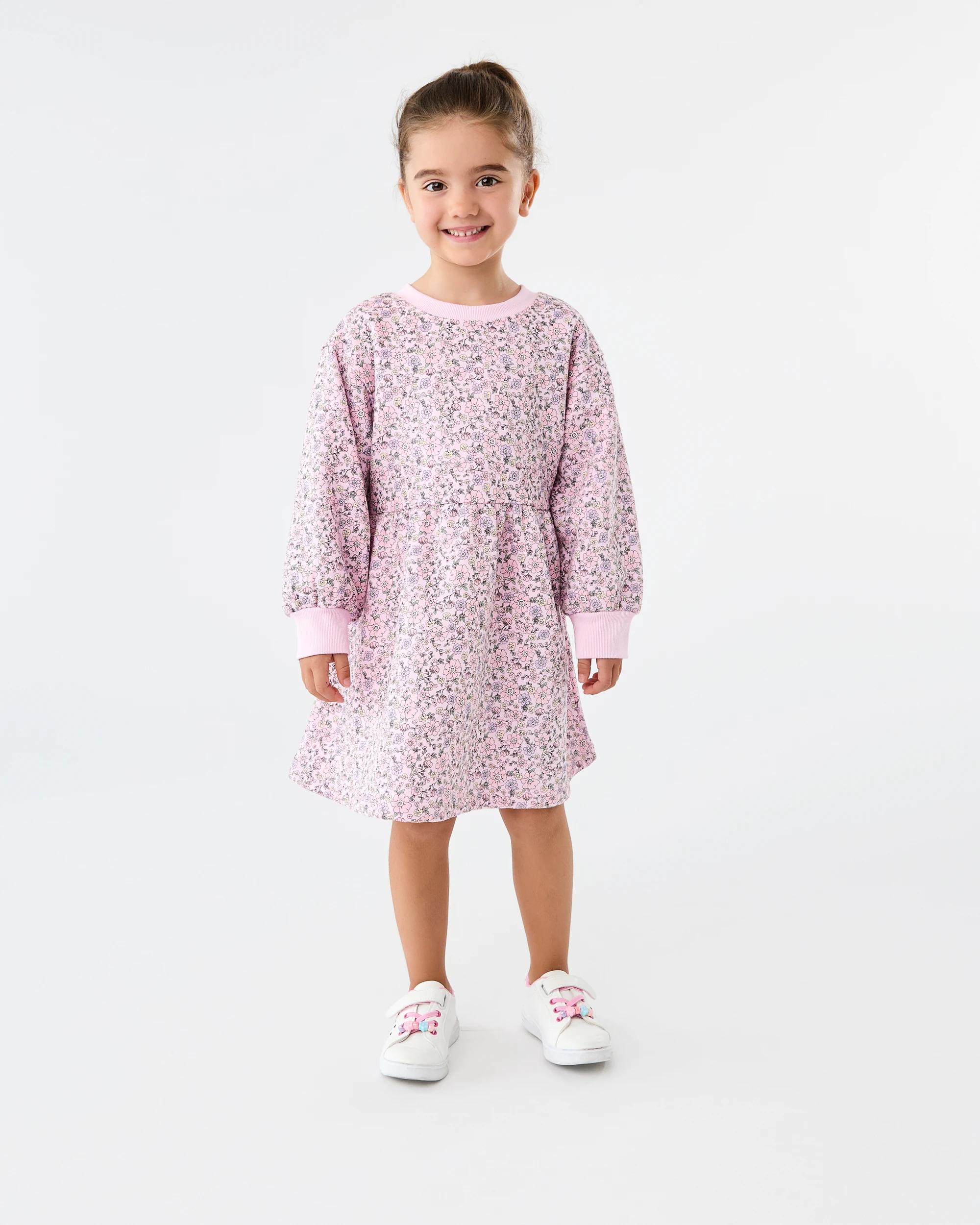 7 Fleece Dress Pink Florl, 7 of 8