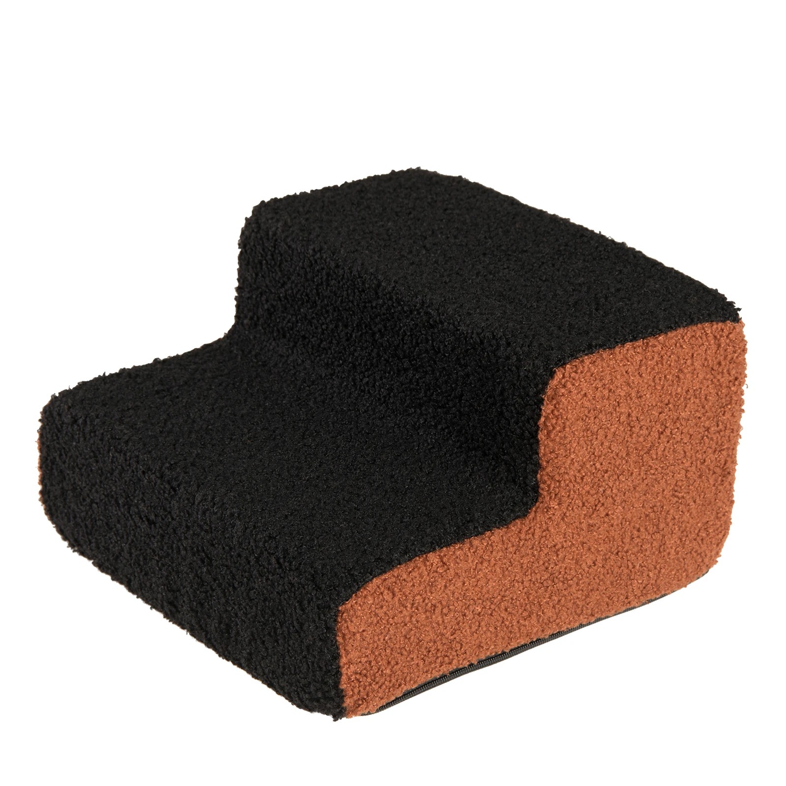 1 Costway 2-Tier Foam Dog Ramp Soft Doggy Ladder Non-Slip Bottom - Black, 1 of 7