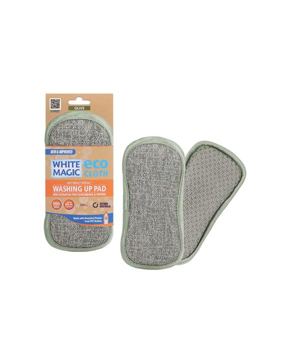 White Magic Double-Sided Dish Washing Reusable Scrubbing Pad - Green