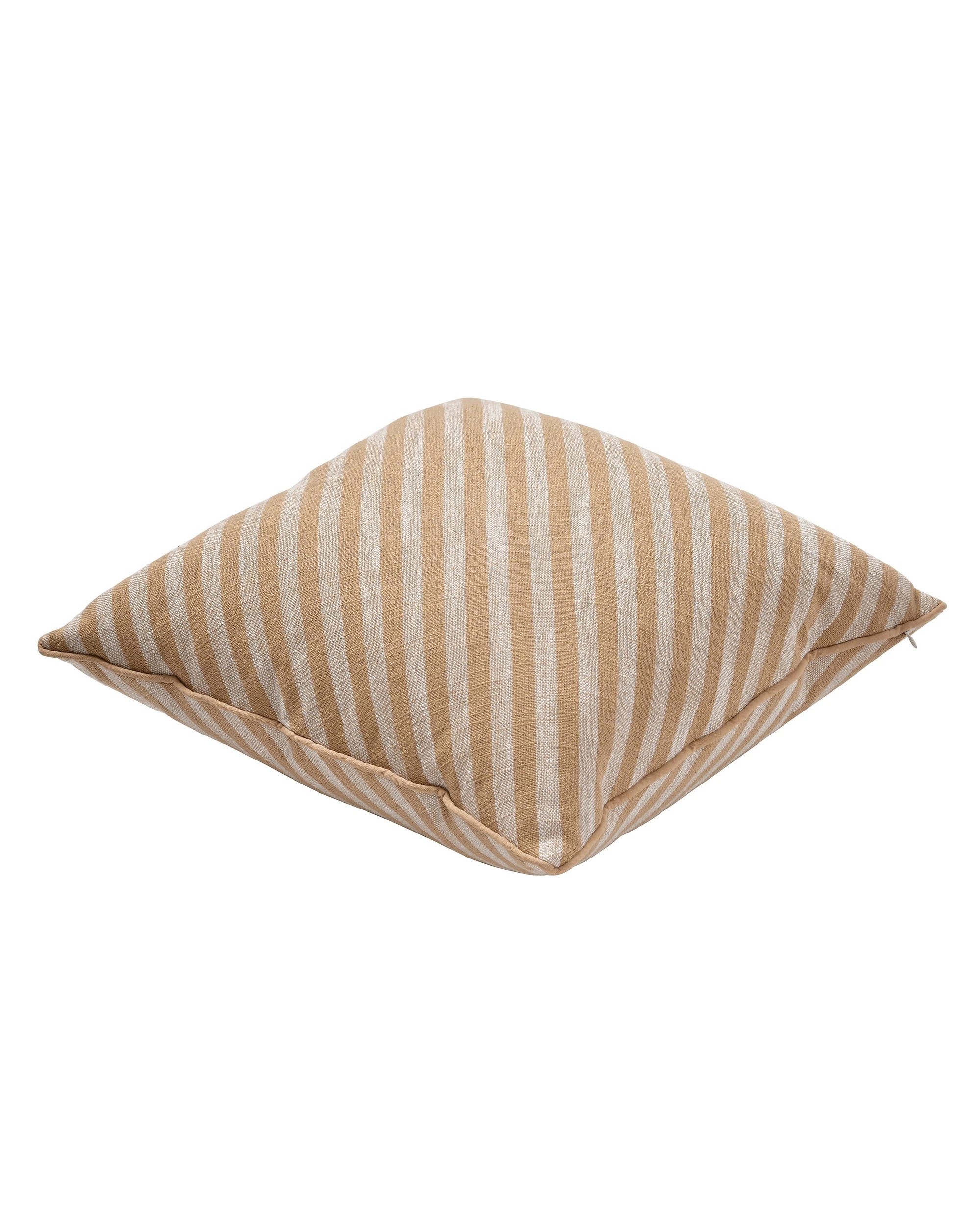 2 Cadence & Co. Oscar Faux Linen Striped Cushion - Natural, 2 of 5