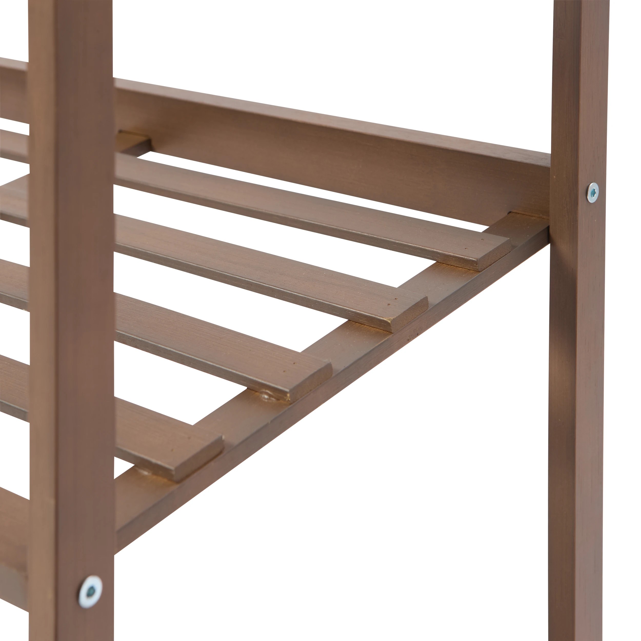6 5 Tier Walnut Look Shoe Rack, 6 of 8