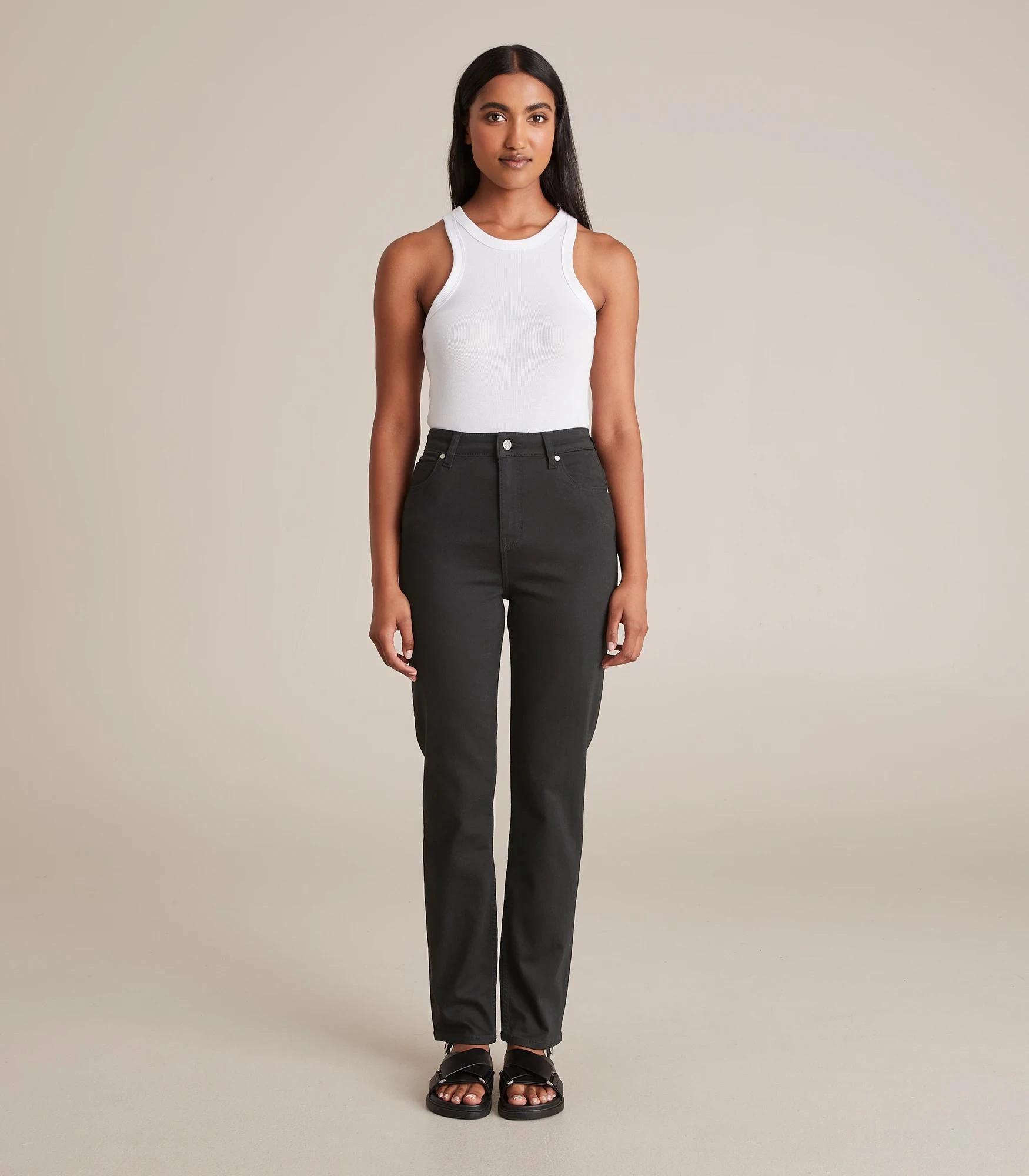 2 Target Alexa Straight High Rise Full Length Jeans STAY BLACK, 2 of 7