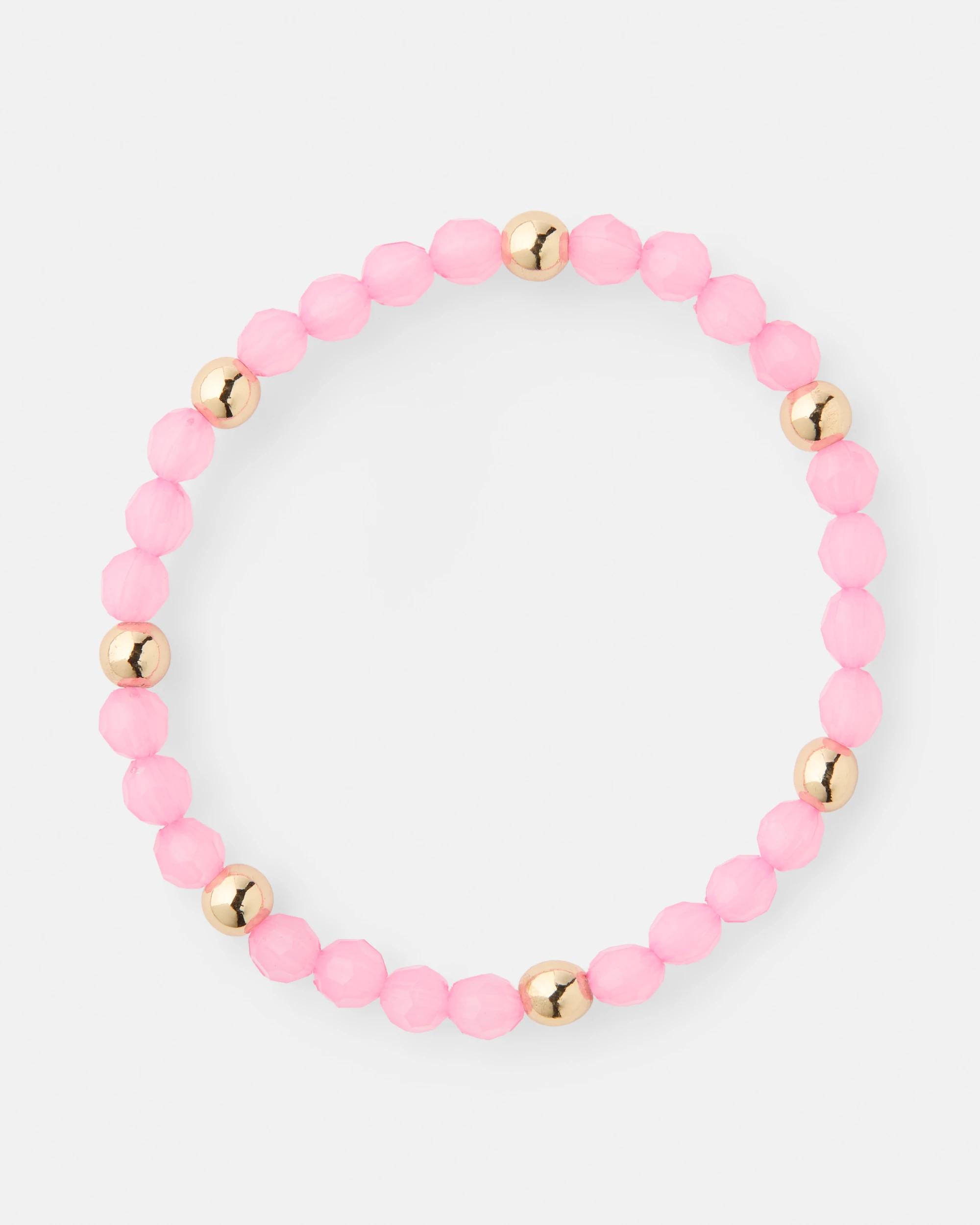 4 4 Pack Heart Bracelets Pink, 4 of 6