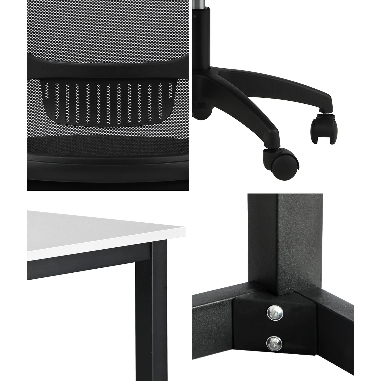 4 Oikiture Home Office Desk And Chair Set Computer Desk Mesh Office Chair
 - Multi, 4 of 10