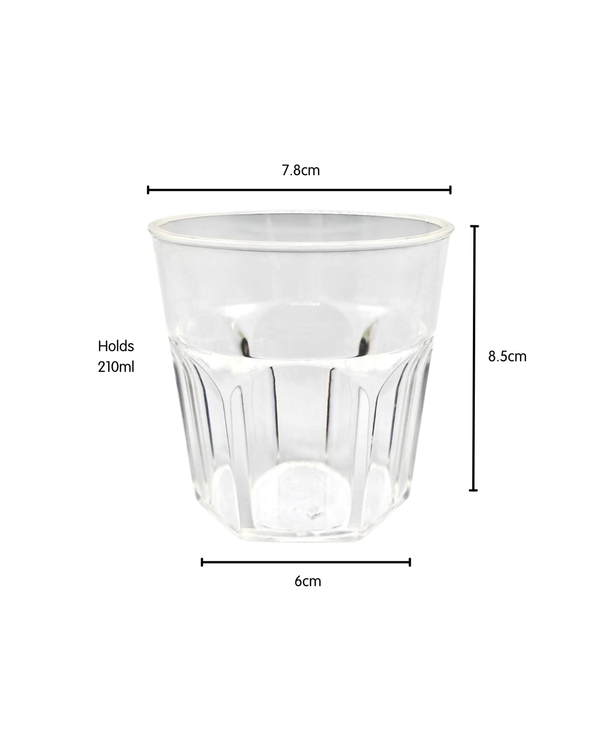 2 Partyware Everyday Home Clear Reusable Tumblers 210ml Pack of 4, 2 of 4