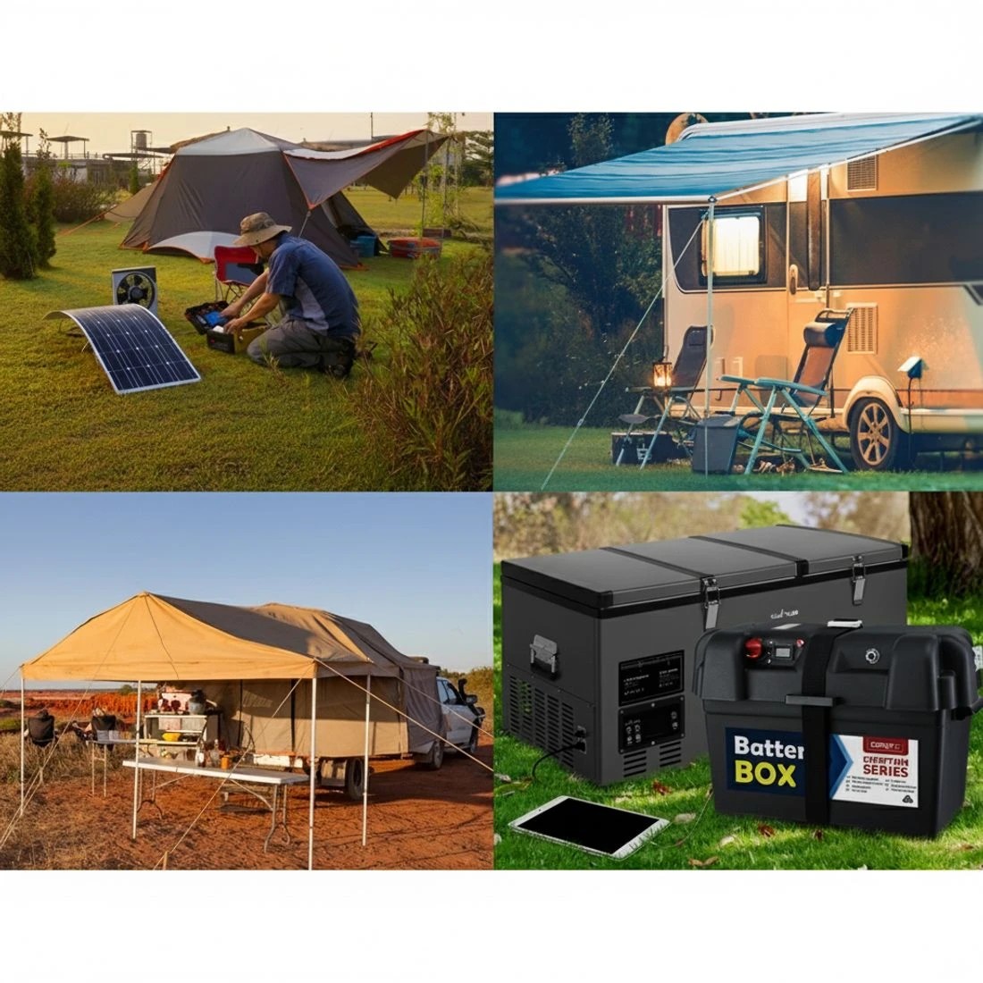 3 Giantz AGM Deep Cycle Battery 12V 200Ah Box Portable Solar Caravan Camping - Grey, 3 of 5