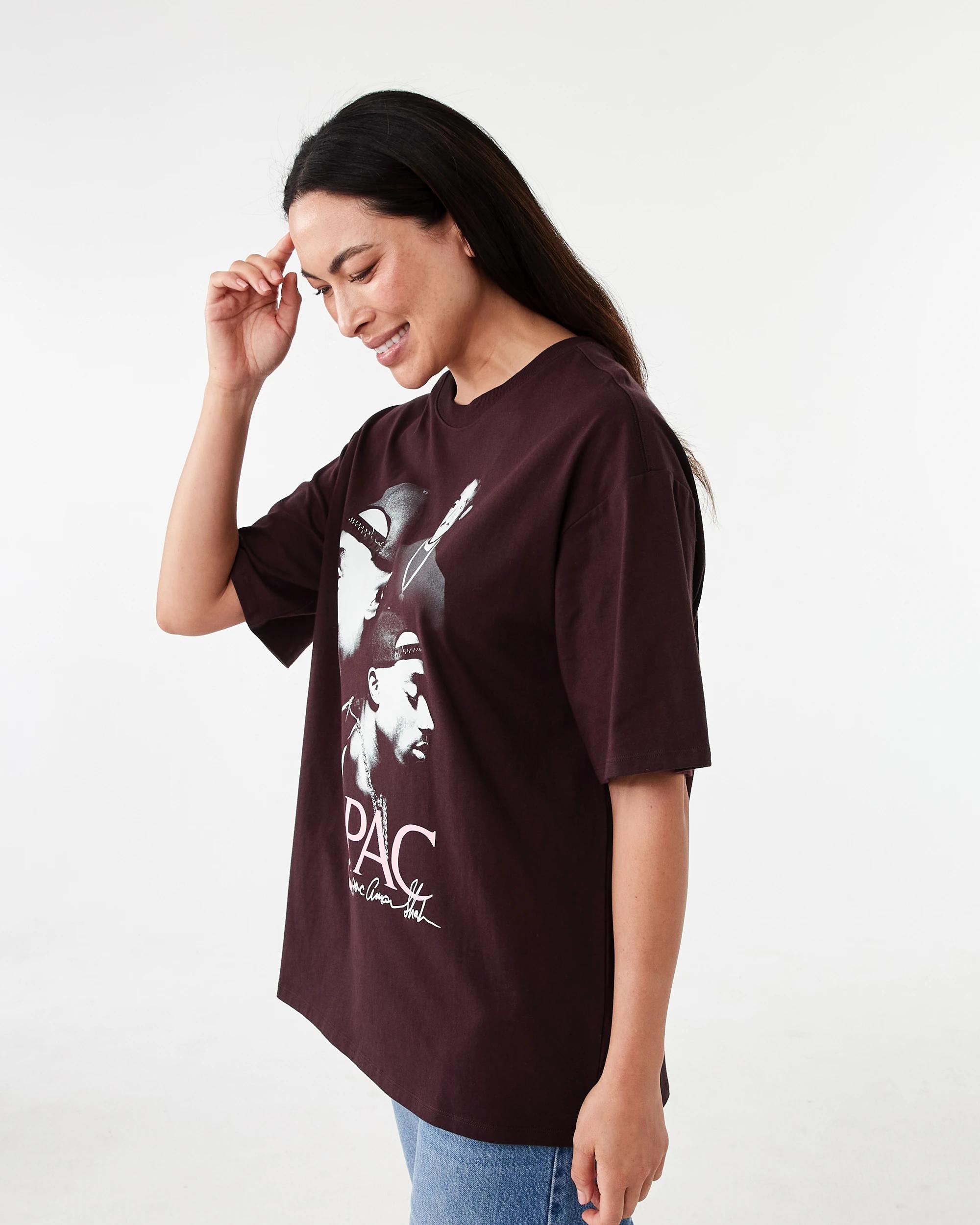 2 Tupac License Short Sleeve Oversized T-shirt Tupacbr, 2 of 6