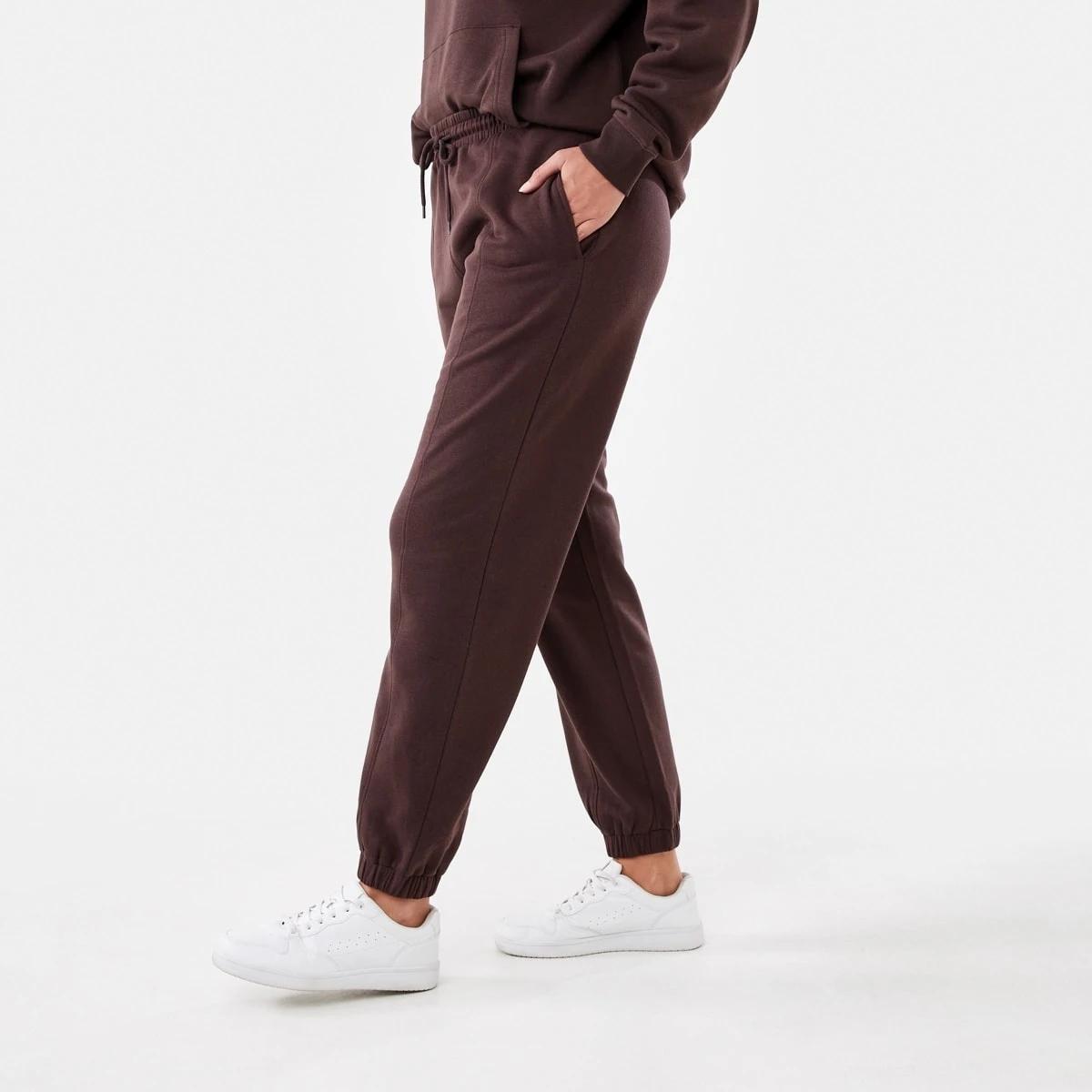 2 Active Womens Cuffed Trackpants TUSCAN BROWN, 2 of 5