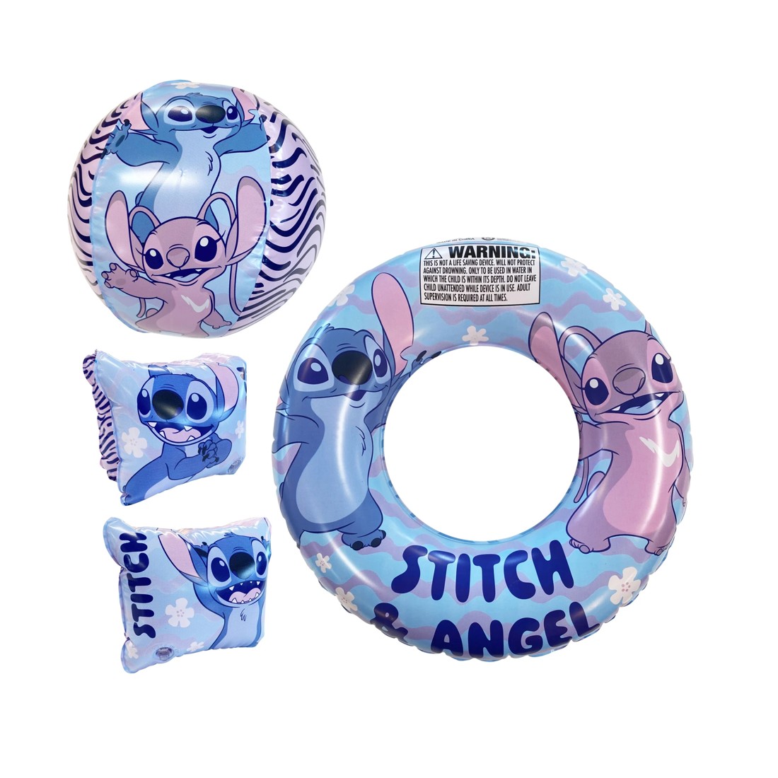 1 4 Piece Inflatable Disney Lilo & Stitch Swim Set, 1 of 5