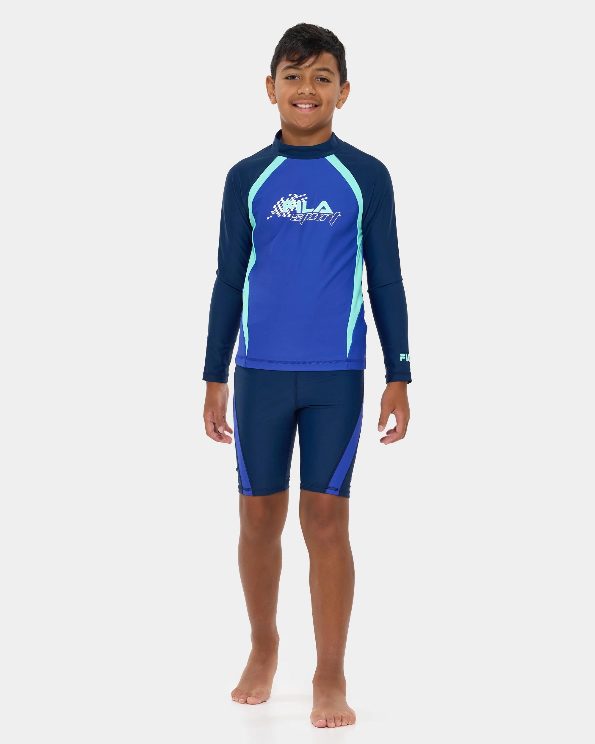 2 Fila Hunter Long Sleeve Rash Vest BLUE, 2 of 6