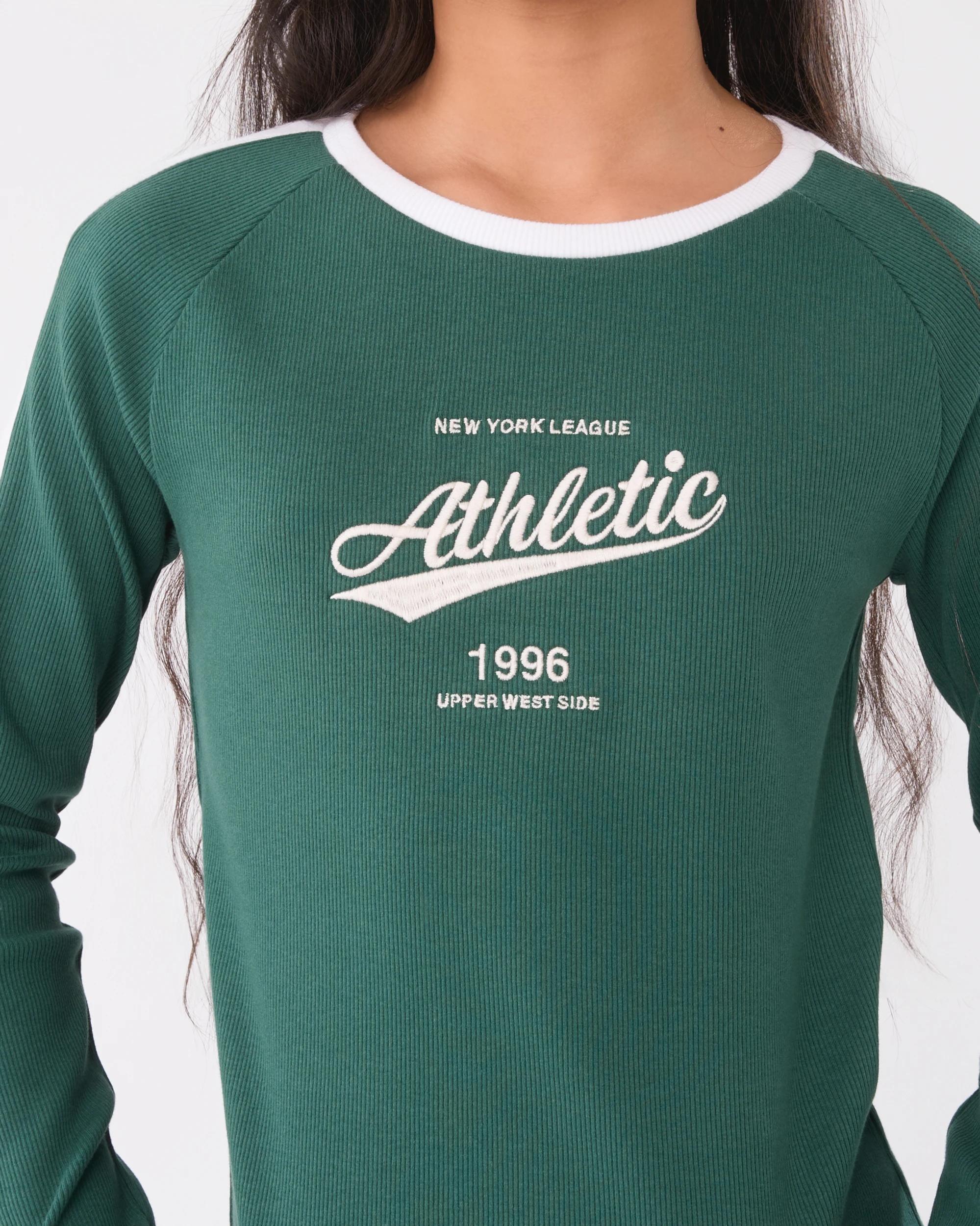 4 Long Sleeve Rib Top Grn Slgn, 4 of 6