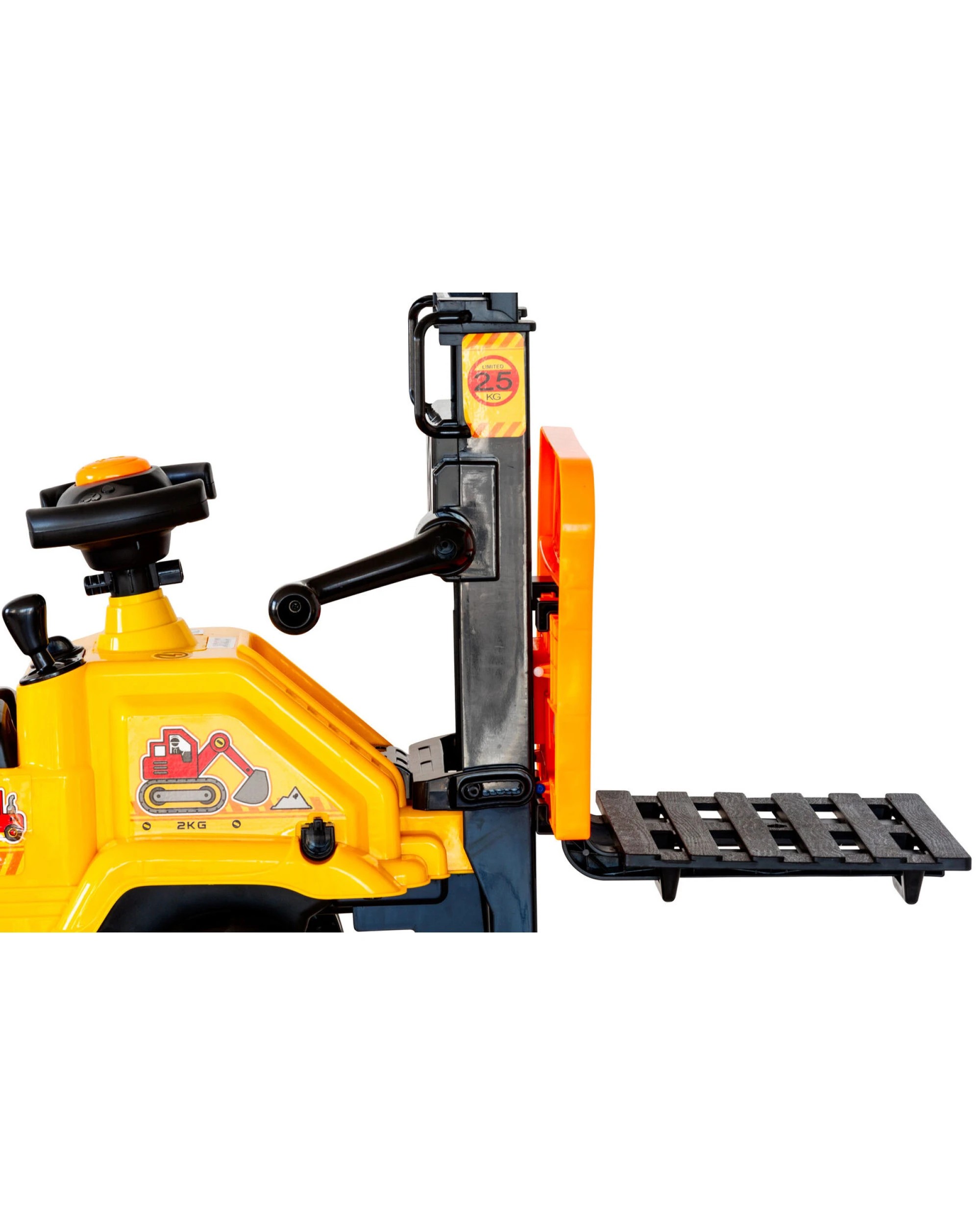 8 Lenoxx Kids Manual Forklift Ride-On with Working Mast Lift and Pallet, 8 of 9