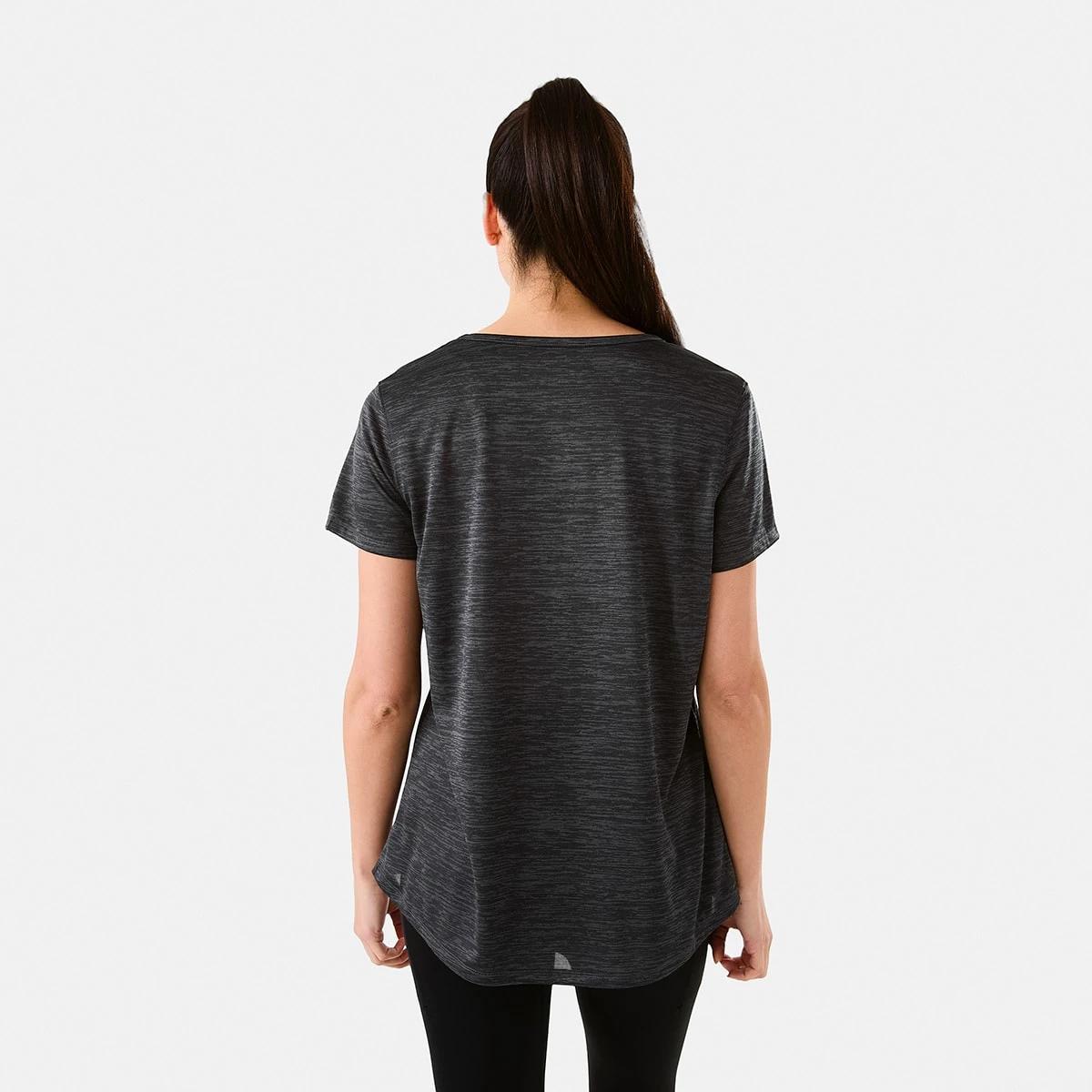 3 Active Womens Short Sleeve Core V-Neck T-shirt BLACK INDIA INK, 3 of 5