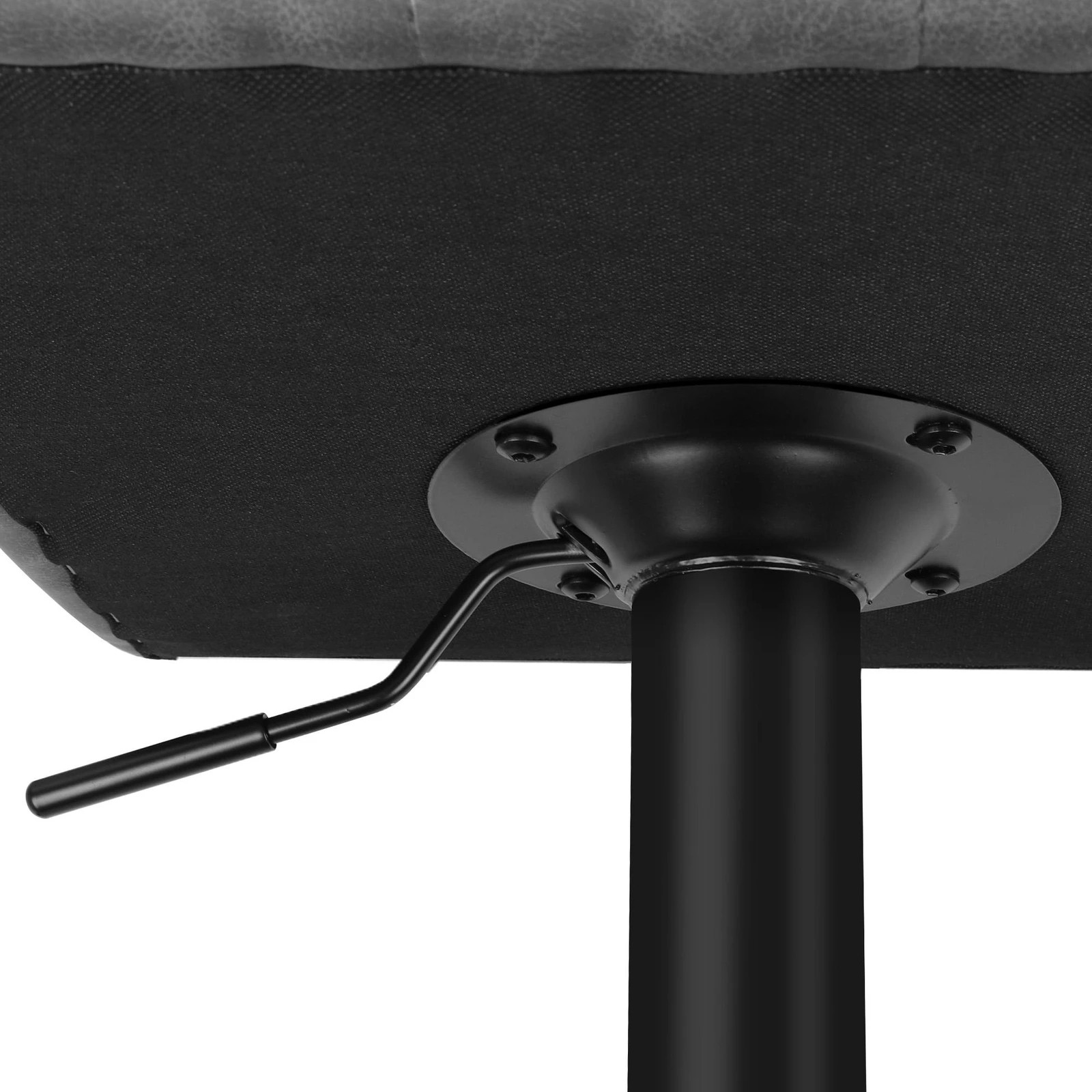 7 Alfordson 2x Bar Stools Macias Kitchen Swivel Chair Leather Gas Lift - Grey, 7 of 10