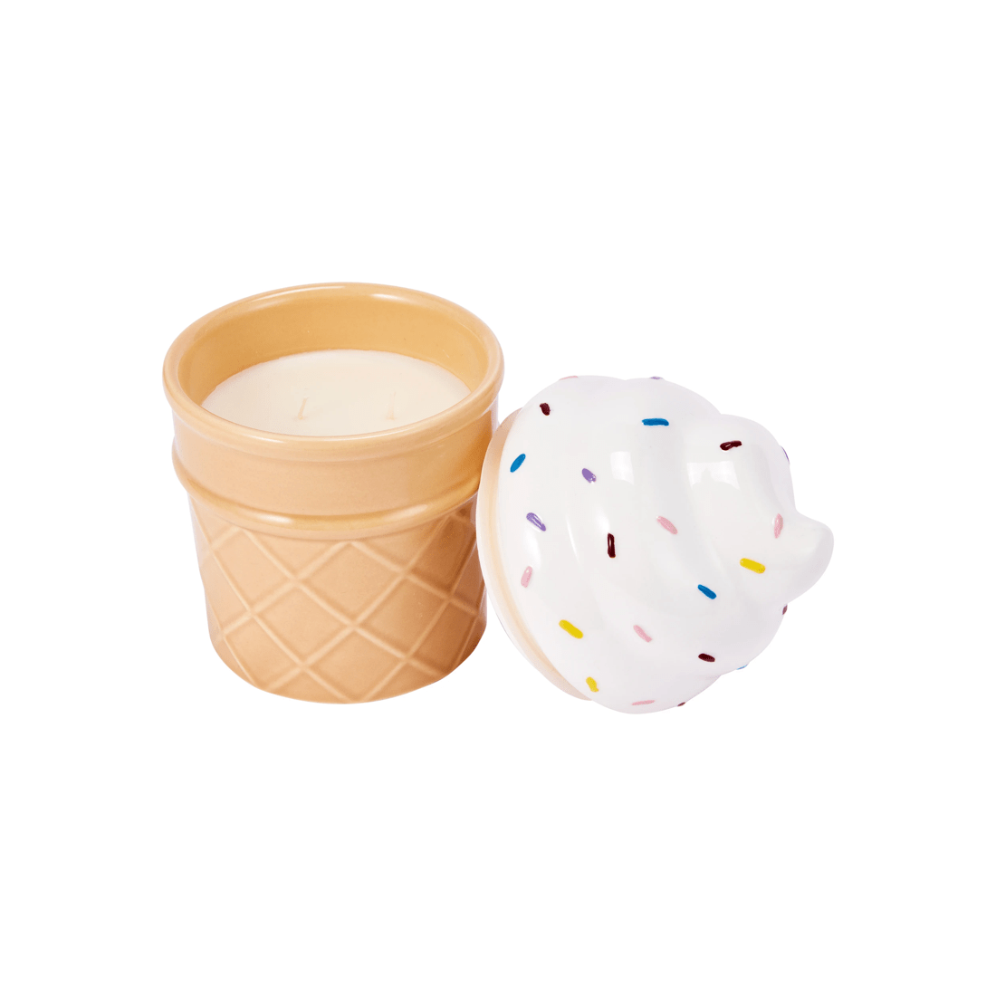 4 Ceramic Ice Cream Cone Candle, 4 of 6