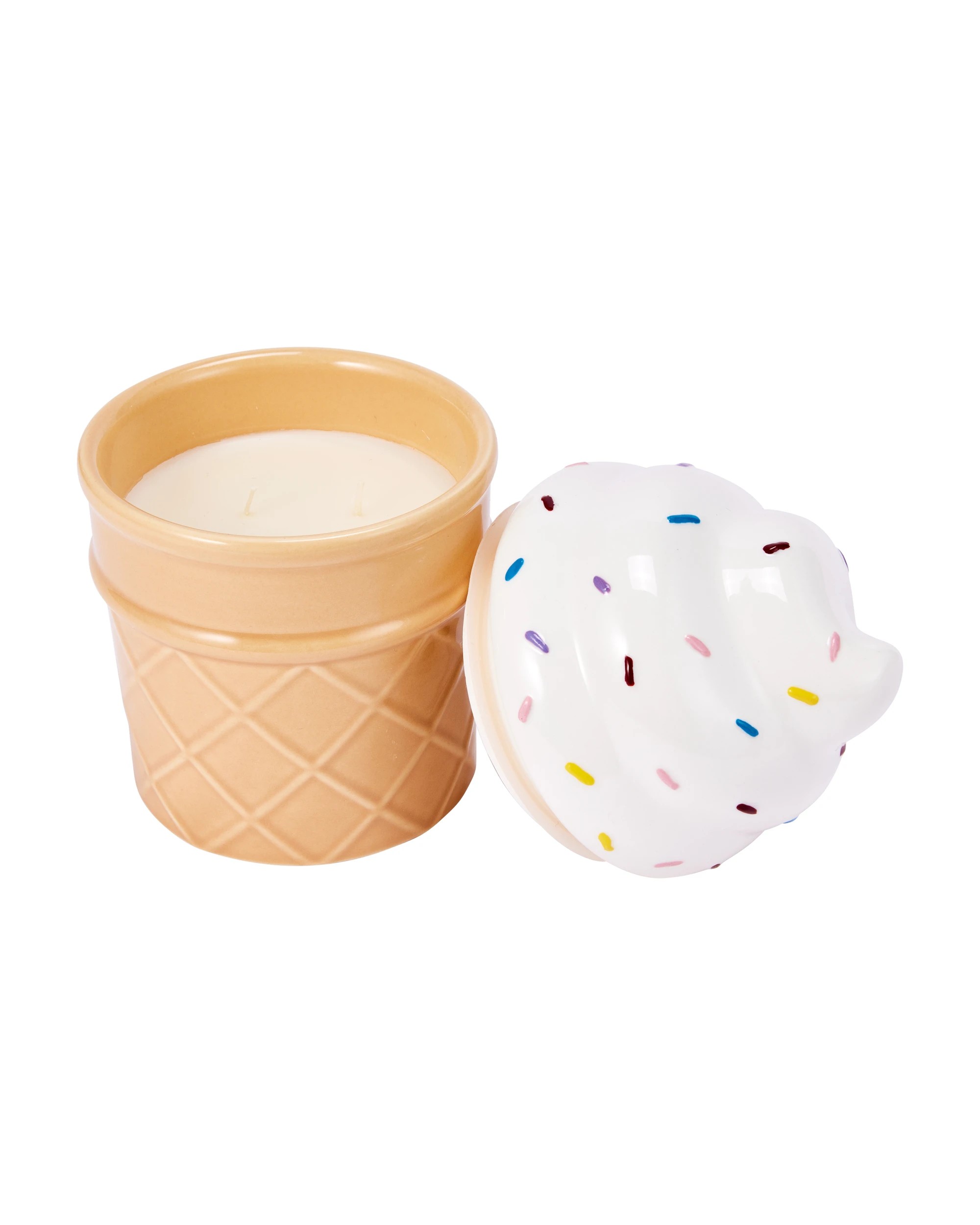 4 Ceramic Ice Cream Cone Candle, 4 of 6