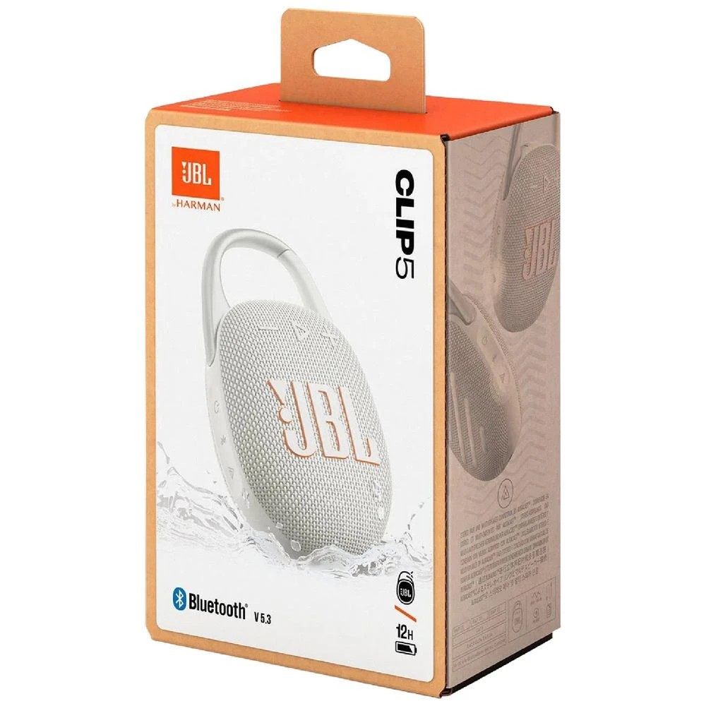 6 JBL Clip 5 Mini Bluetooth Speaker White, 6 of 6