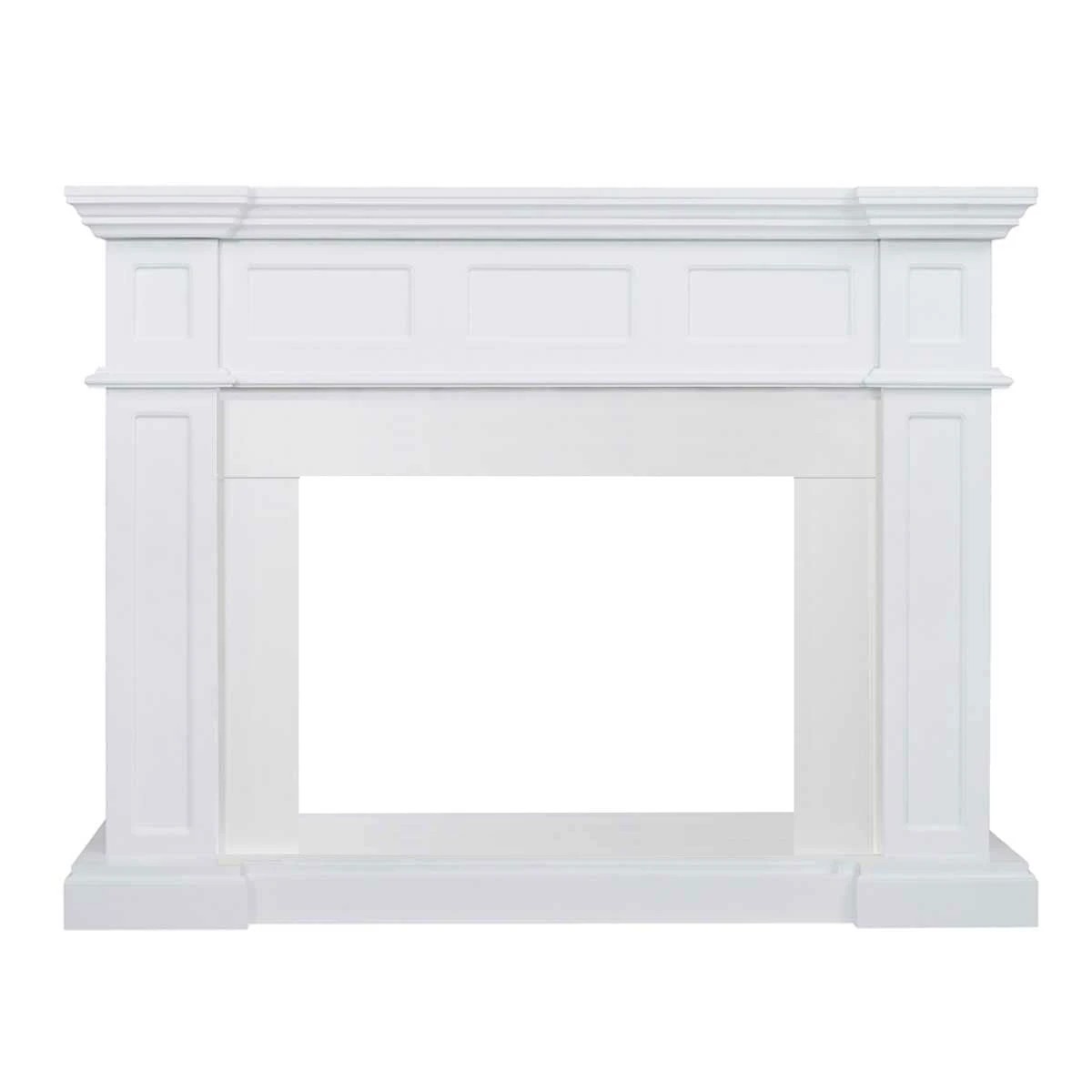 4 Moda Living Hudson Electric Fireplace Heater White Mantel Suite with Starlight Insert - White, 4 of 5