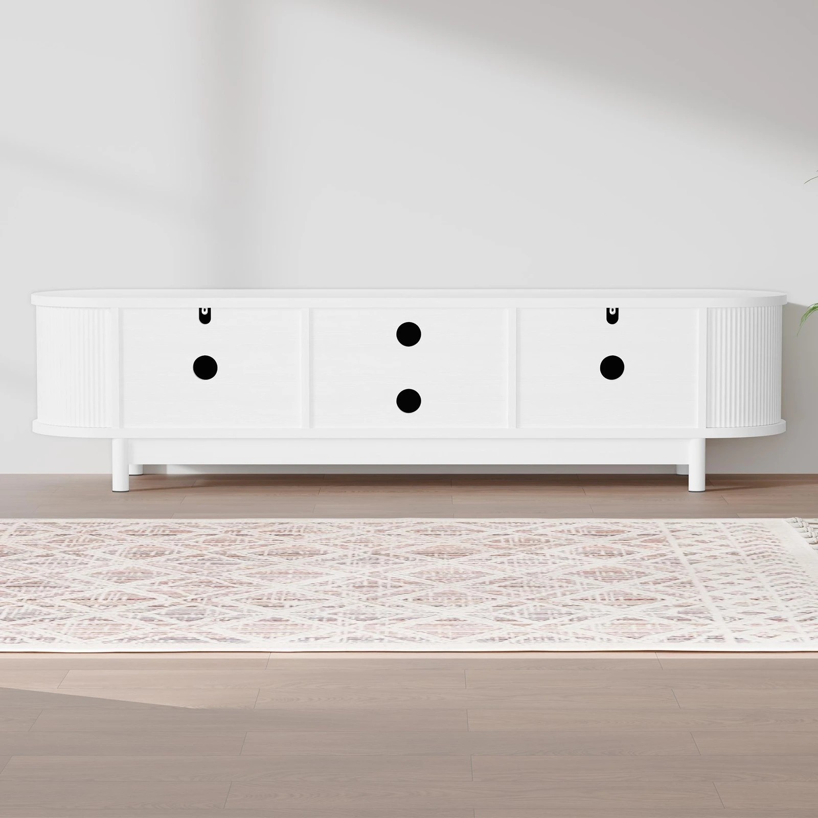 5 Alfordson TV Cabinet Entertainment Unit Stand 160cm Storage Shelf - White, 5 of 10