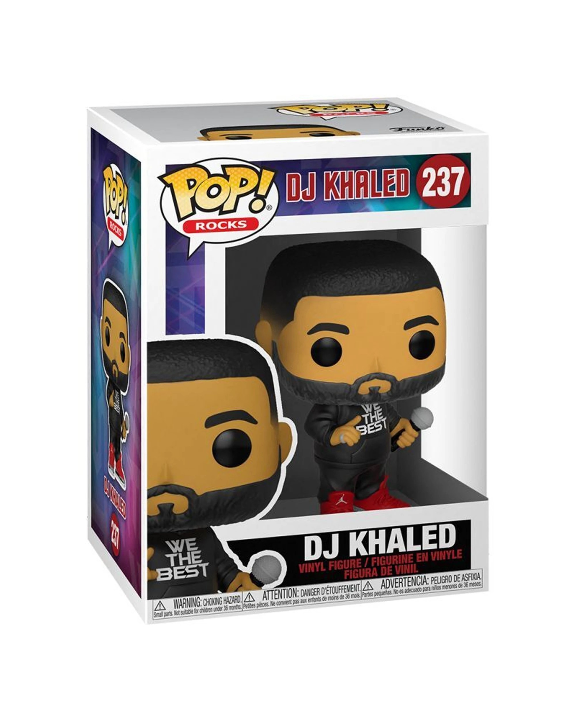 2 Pop Vinyl Figurine DJ Khaled 10cm Plastic Collectible Figure Includes 1 - Black, 2 of 3