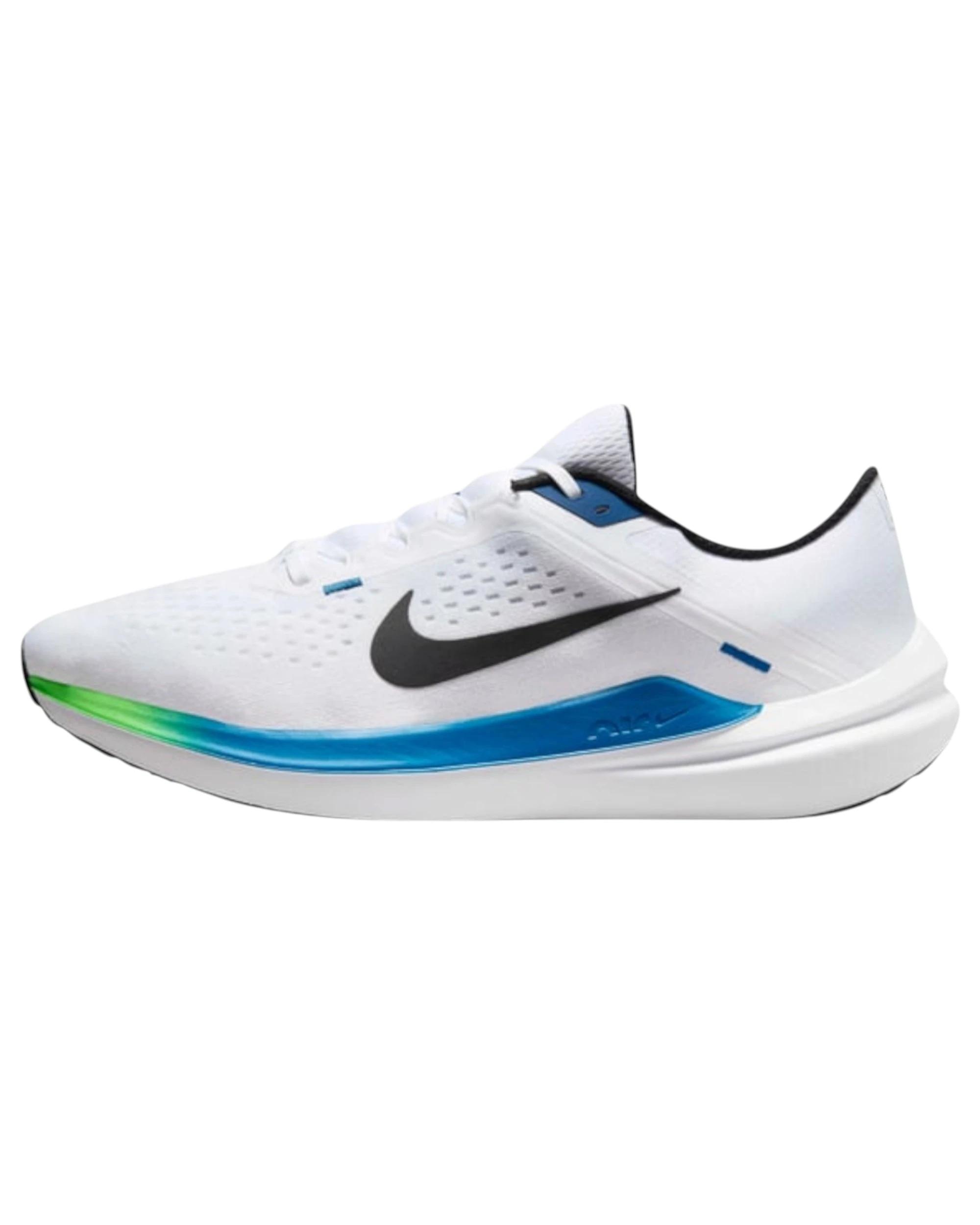 3 Nike Mens Air Winflo 10 White/ Blue Athletic Running Shoes WHITE/BLUE, 3 of 8