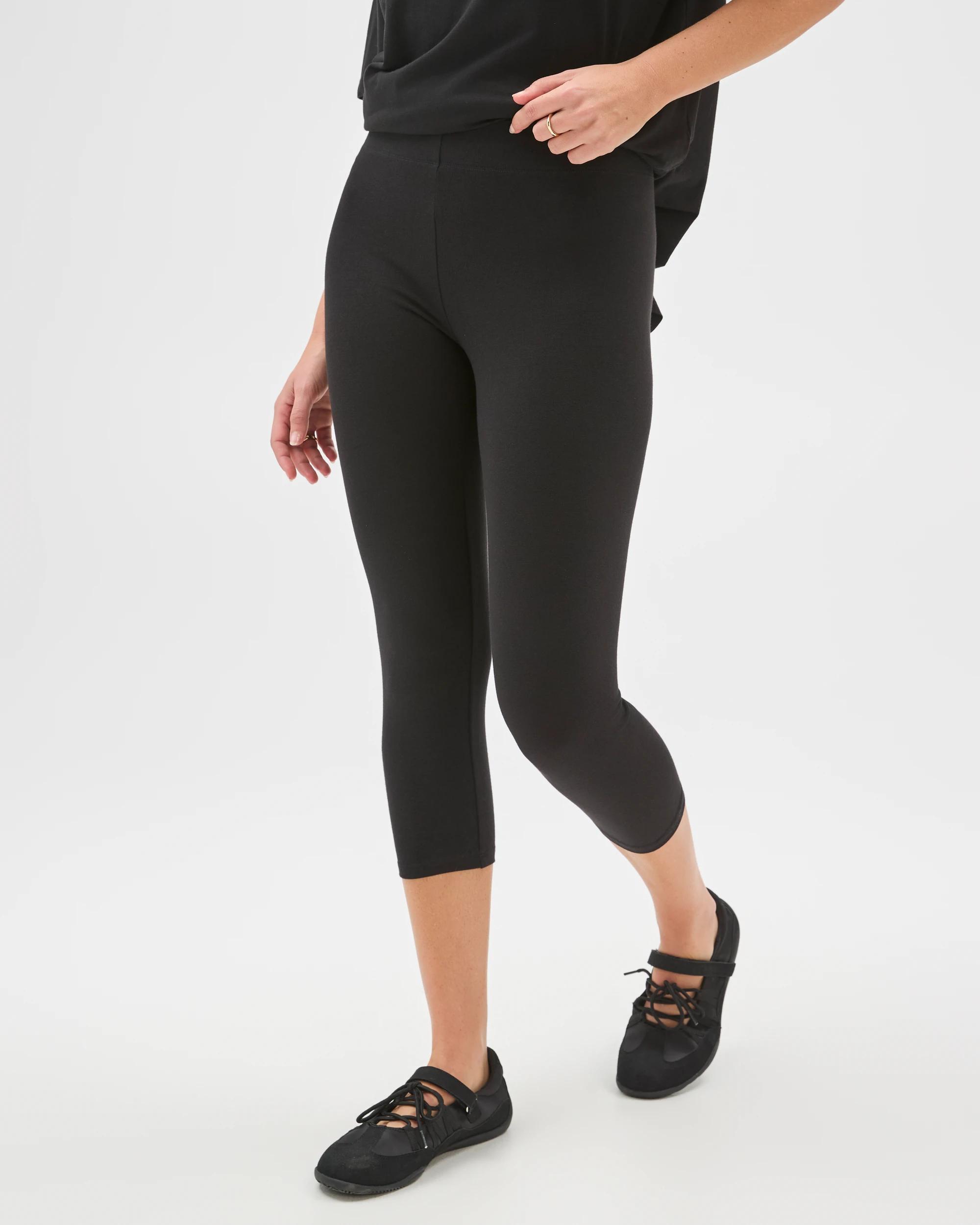 4 Target Active Australian Cotton 3/4 Length Stretch Leggings BLACK, 4 of 8