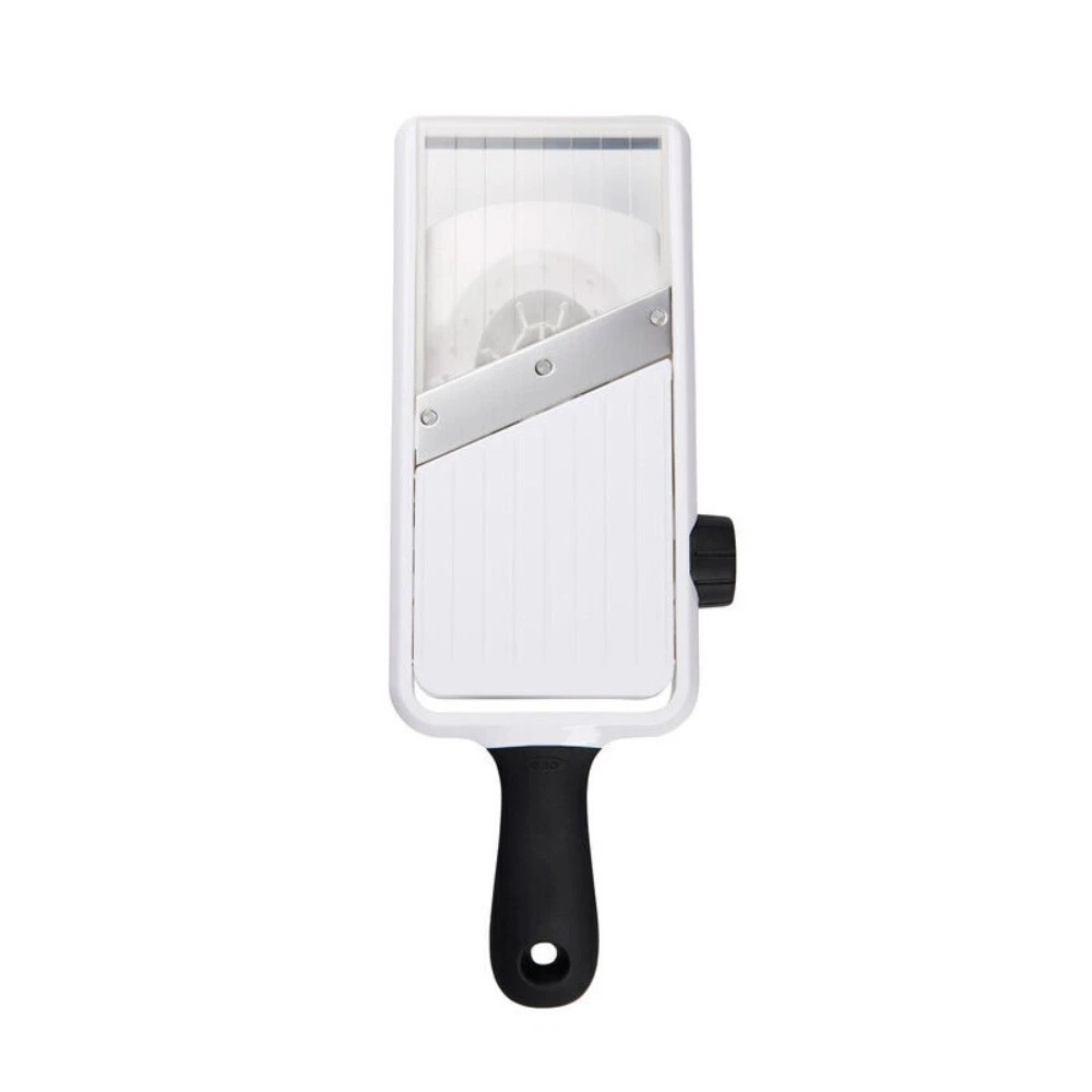 1 OXO Adjustable Hand Held Mandoline Slicer - White, 1 of 4
