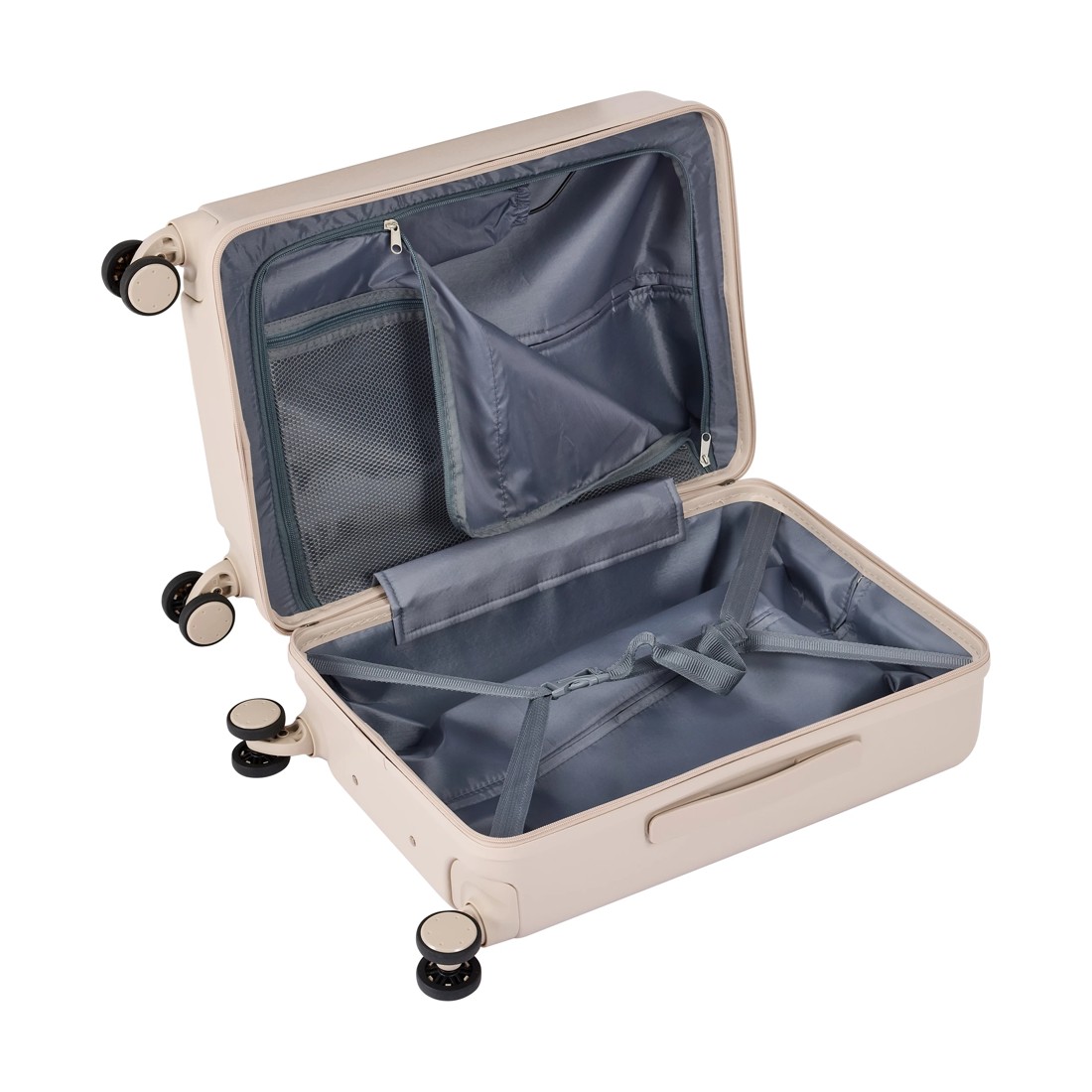3 49cm Open Front Hard Case with Cup Holder - Beige, 3 of 9