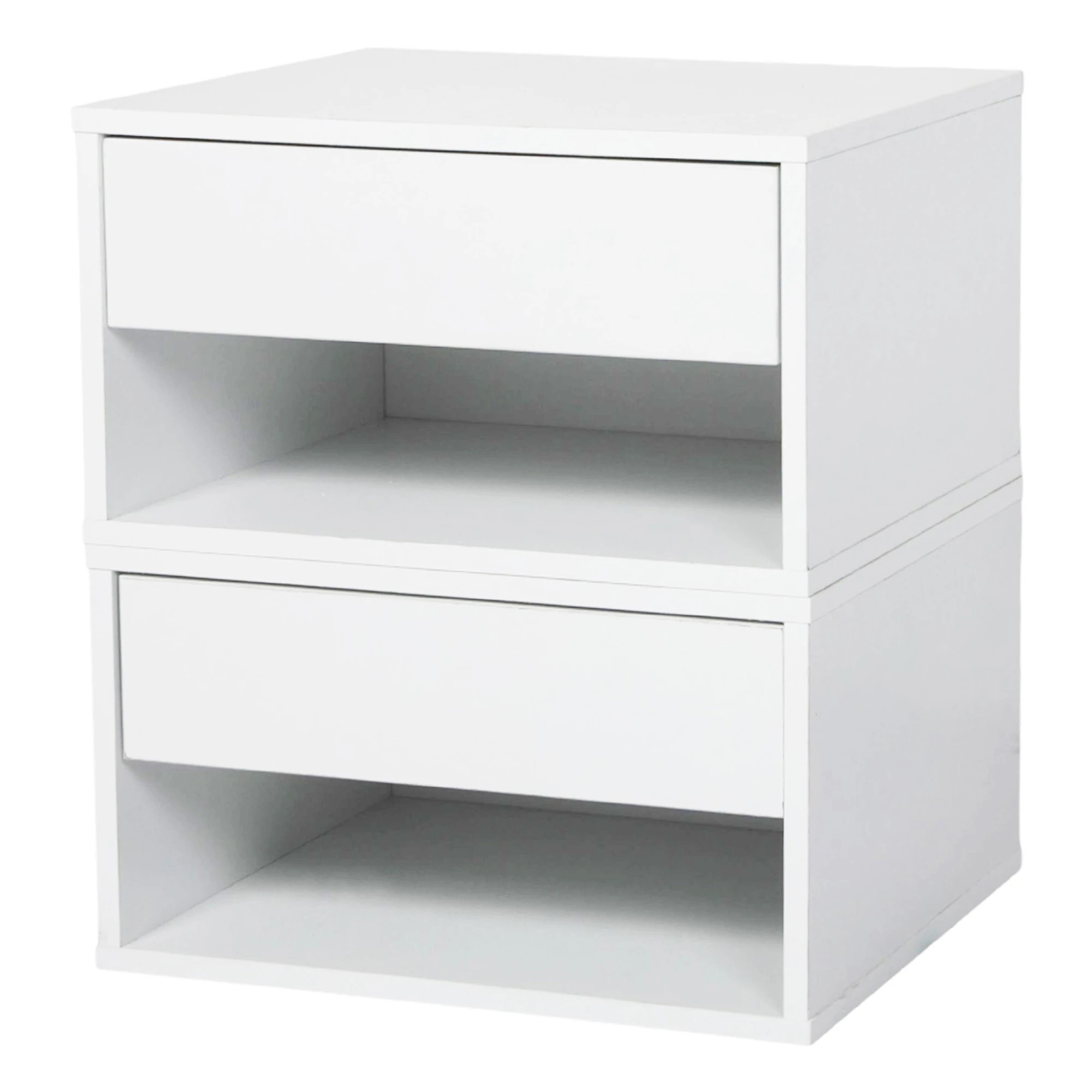 2 Levede 2 Floating Bedside Tables Storage Nightstand Bedroom Cabinet - White, 2 of 9